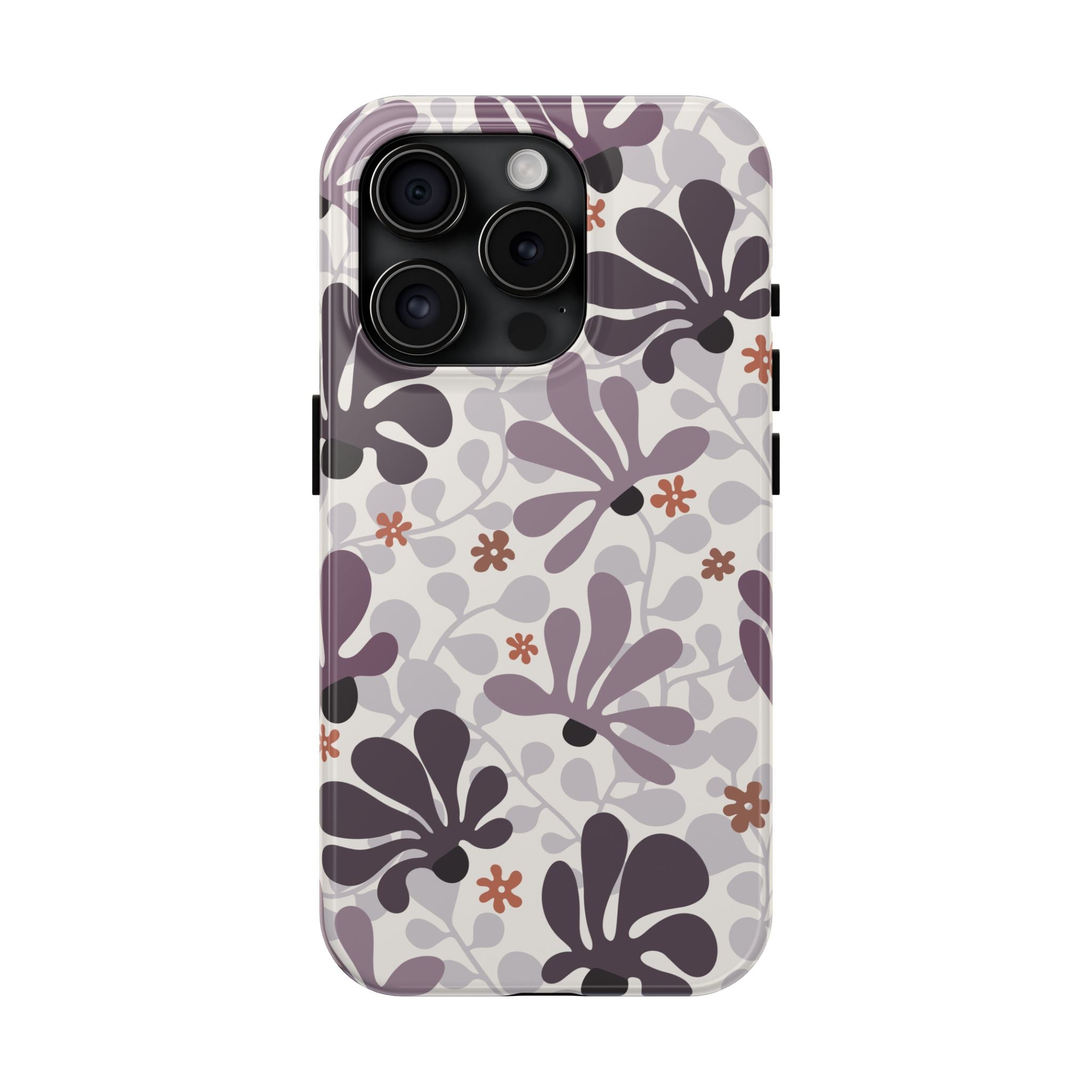 Purple Crazy Flower Tough Mobile Phone Case