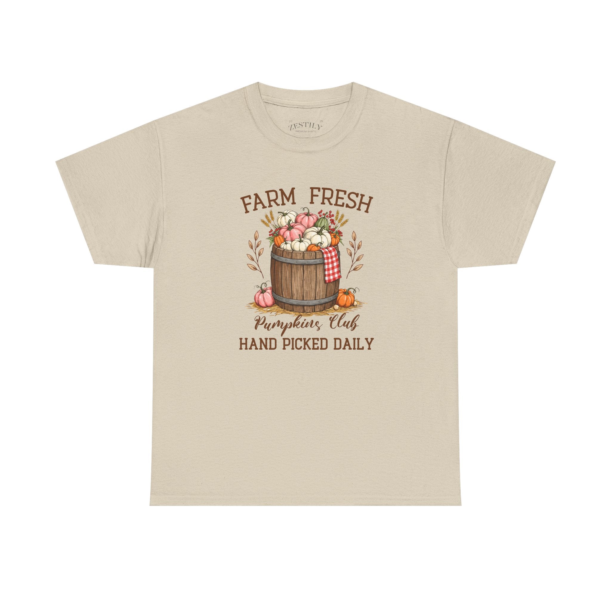 Farm Fresh Pumpkins Club Tee - Cozy Fall Style, Autumn Harvest Shirt, Gift for Pumpkin Lovers, Seasonal Apparel, Halloween Gathering Top
