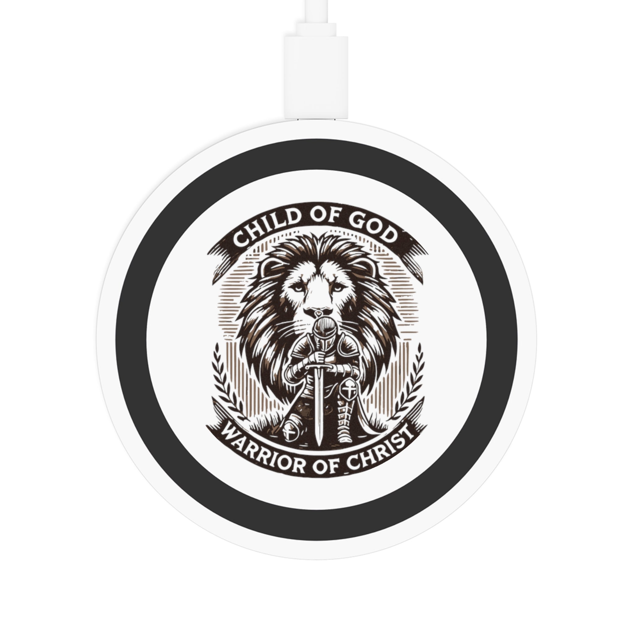 Christian Warrior Lion Child of God Theme Wireless Charging Pad
