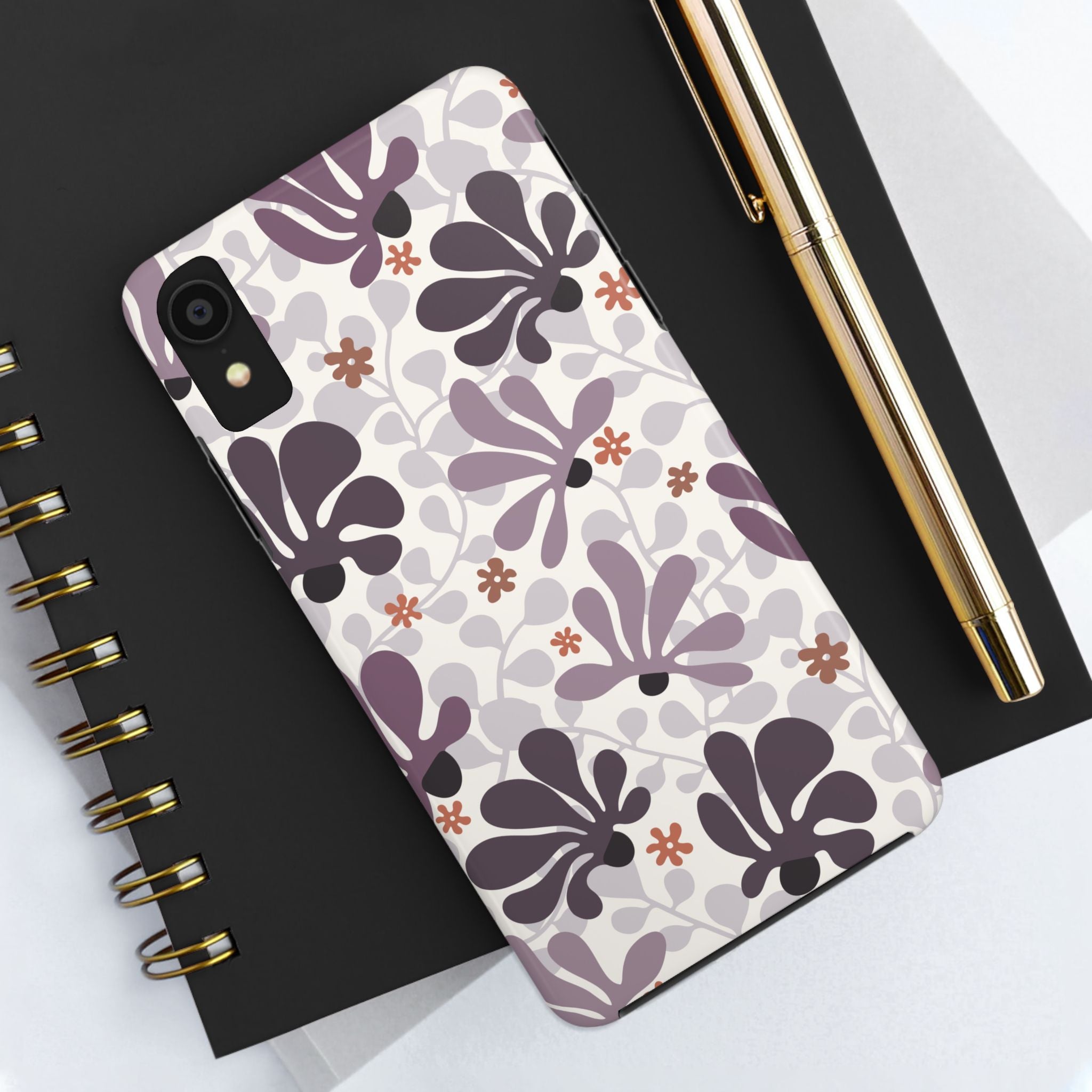 Purple Crazy Flower Tough Mobile Phone Case