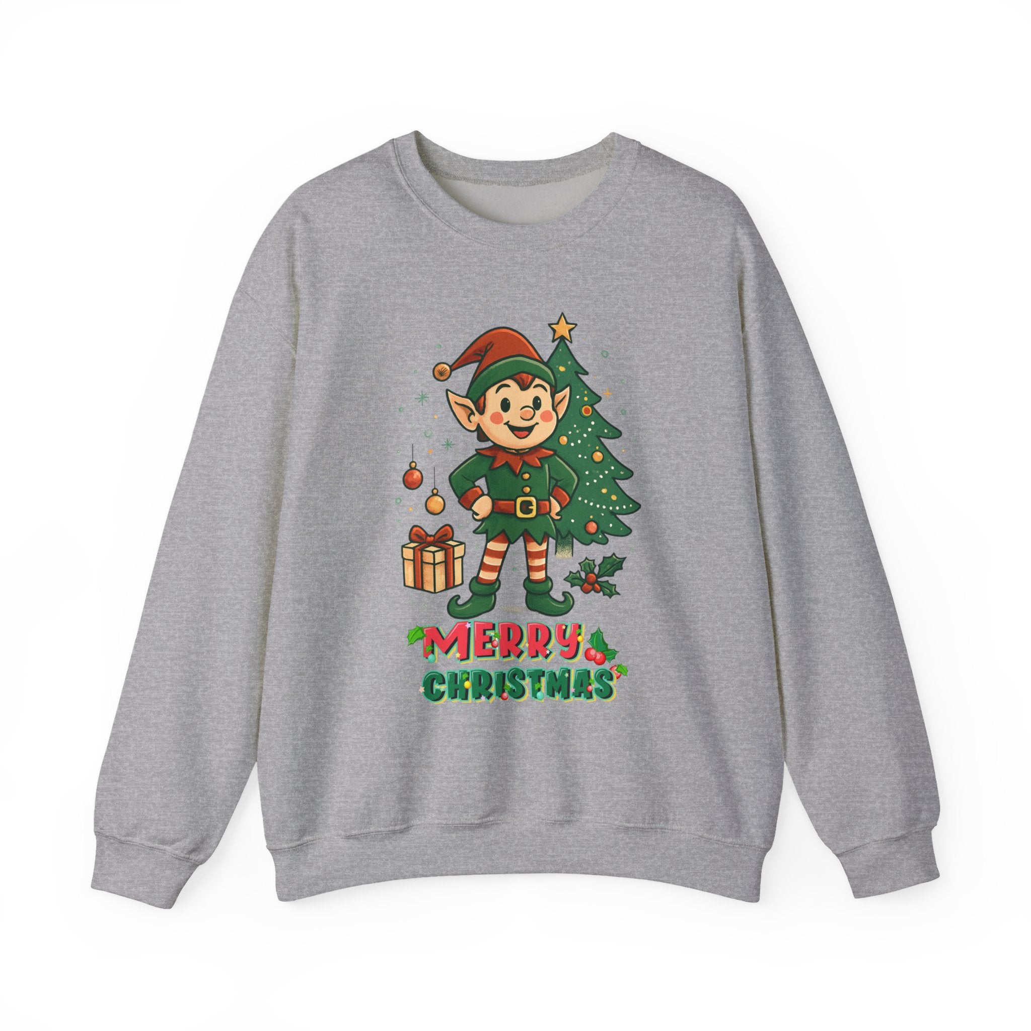 Merry Christmas Elf Sweatshirt | Holiday Sweatshirt, Crewneck, Festive Apparel, Gift for Him/Her, Cozy Winter Wear
