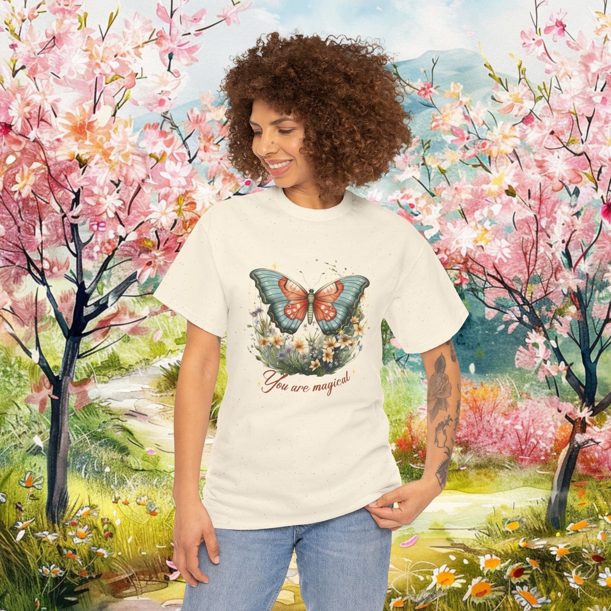 Magical Butterfly You Are Magical Heavy Cotton Tee Inspire Wonder & Creativity T-Shirt