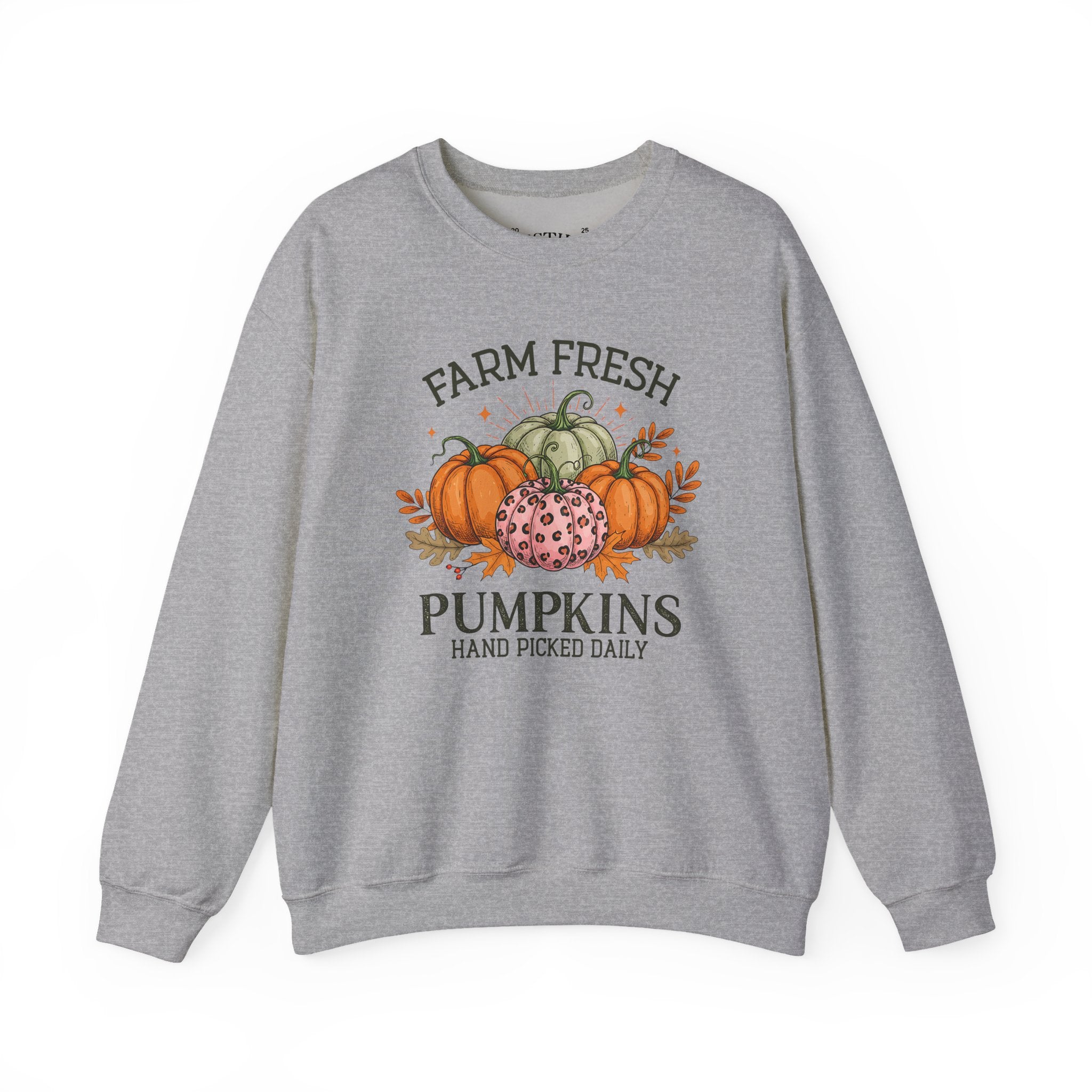 Farm Fresh Pumpkins Sweatshirt | Cozy Fall Apparel | Seasonal Gift | Halloween, Thanksgiving, Harvest Decor