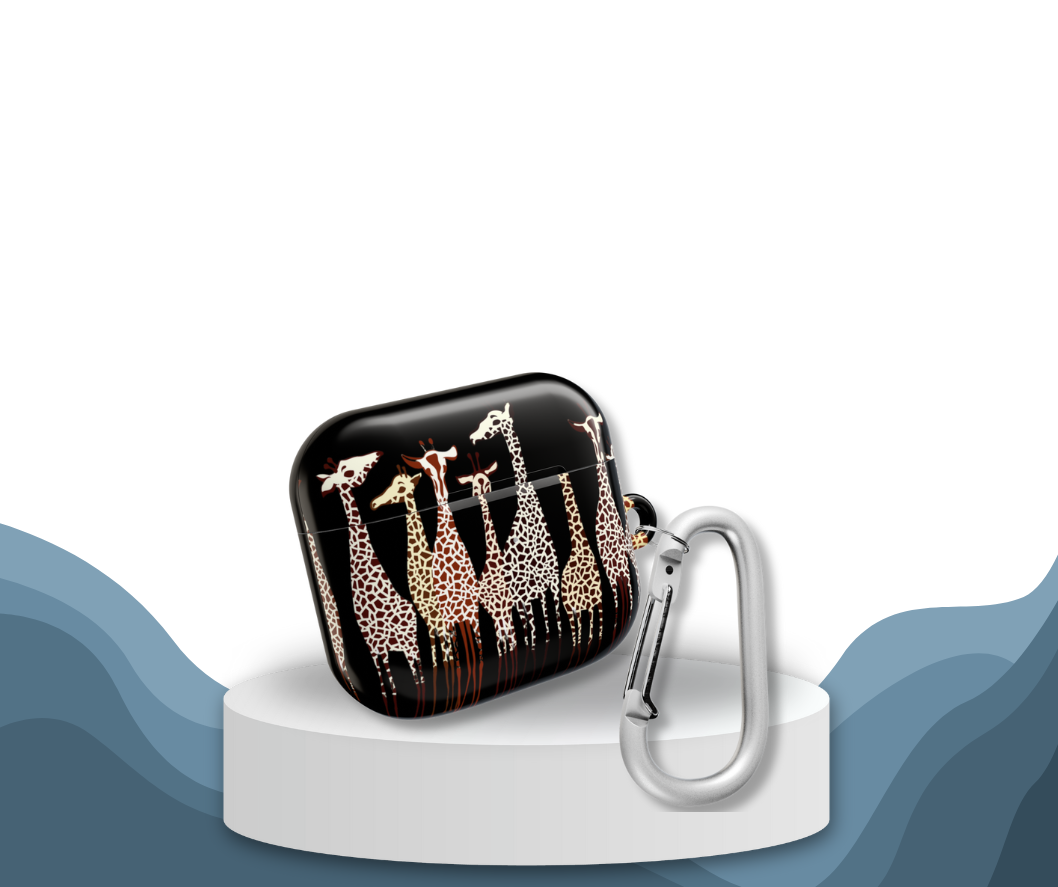 Giraffe Pattern AirPod Cases | Cute Animal Cover, Gift for Animal Lovers, Stylish Earbud Cases, Unique Accessories, Trendy Tech Gear
