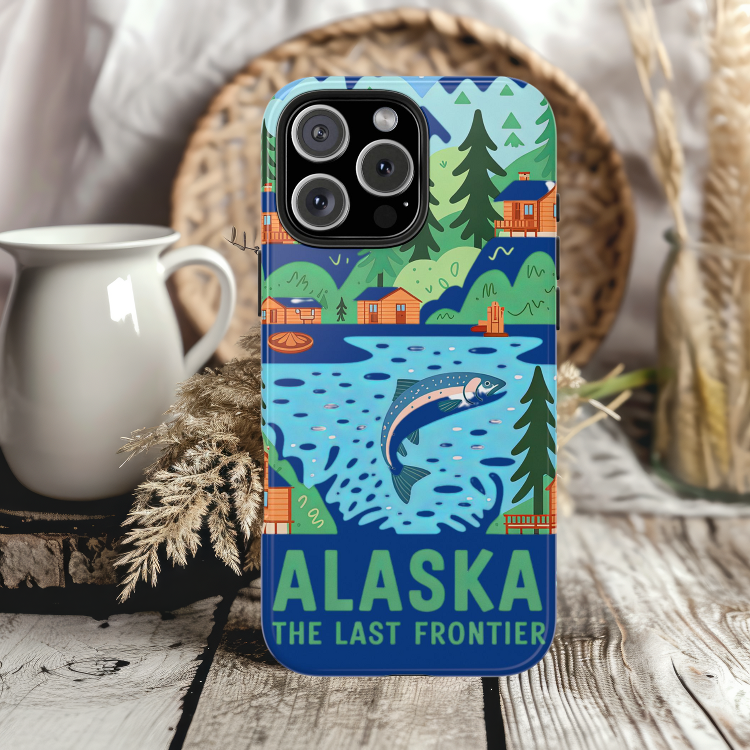 Alaska Adventure Phone Case Tough Smartphone Cover, Unique Gift for Outdoor Lovers, Nature Explorer, Travel Enthusiast, iPhone or Samsung Case