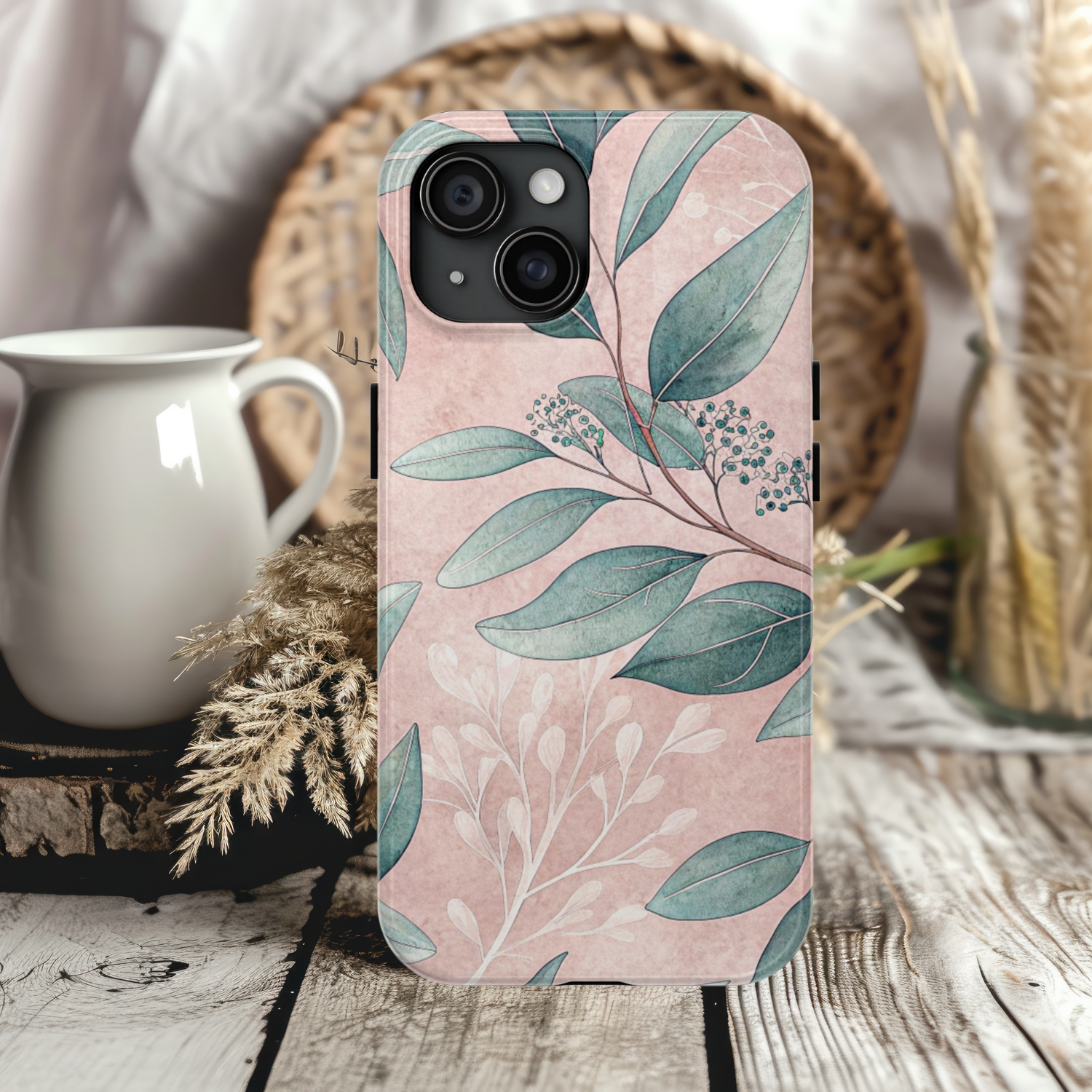 Floral Tough Phone Case iPhone Samsung, Chic Protection for Everyday Use, Gifts for Her, Eco-Friendly Design, Durable Phone Accessory, Plant Lovers