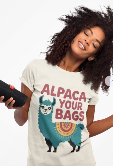 Llama-Themed Heavy Cotton Tee - Fun Alpaca Shirt, Cute Animal Gift, Funny Graphic Tee, Unique Apparel, Casual Everyday Wear