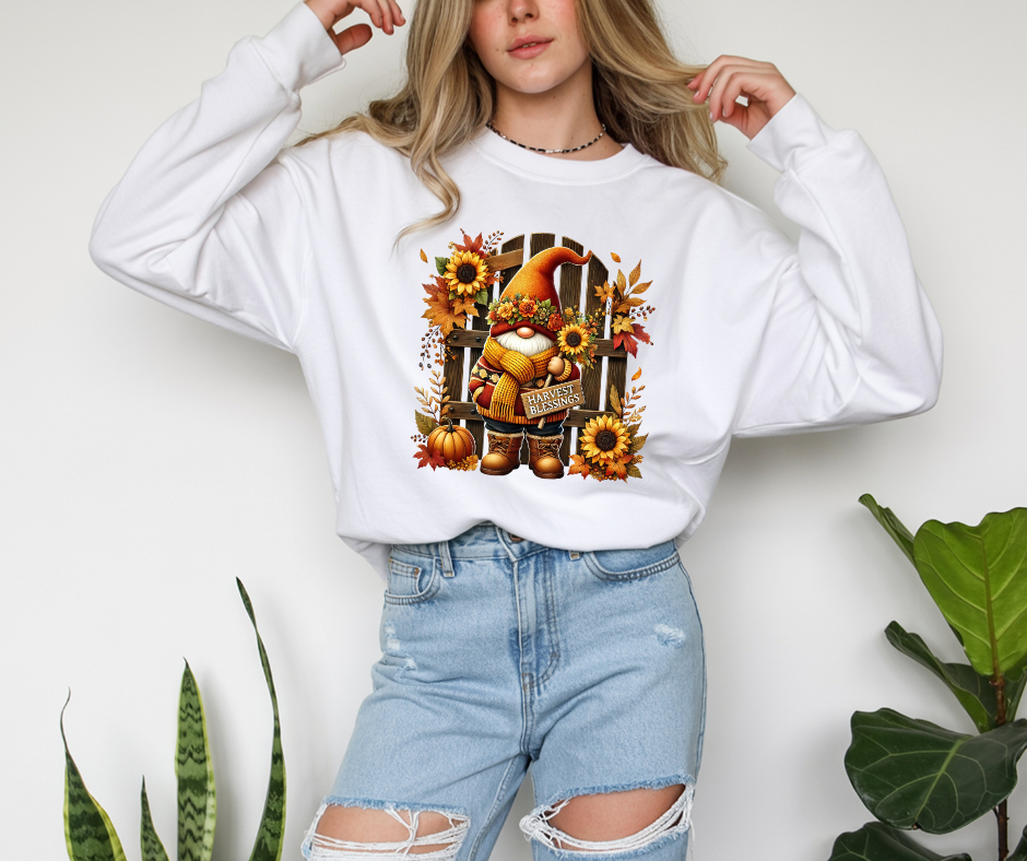 Autumn Gnome Long Sleeve Tee, Fall Fashion Top, Cozy Apparel for Harvest, Gift for Halloween & Thanksgiving