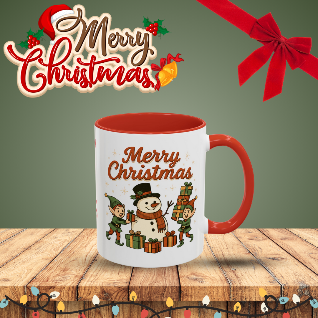 Personalized Christmas Coffee Mug | Festive Holiday Drinkware, Gift for Him/Her, Cute Elf Design, Seasonal Home Decor, Merry Christmas Mug