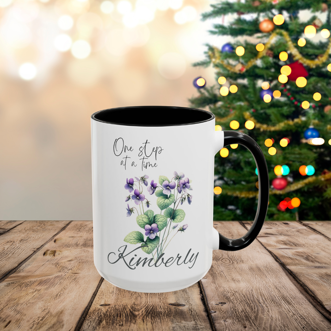 Personalized Name Birth Month Flower Coffee Mug, Perfect Gift For Holidays, Birthdays, Or Any Occasion, Birthday Mug Gift, Christmas Mug Gift
