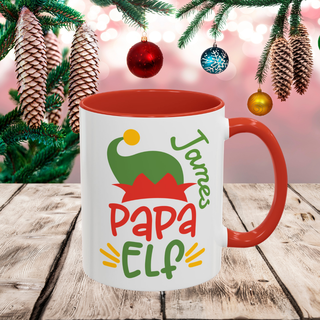 Festive Papa Elf Coffee Mug - Perfect Holiday Gift, Family Celebrations, Personalized Mugs, Christmas Decor, Fun Kitchenware