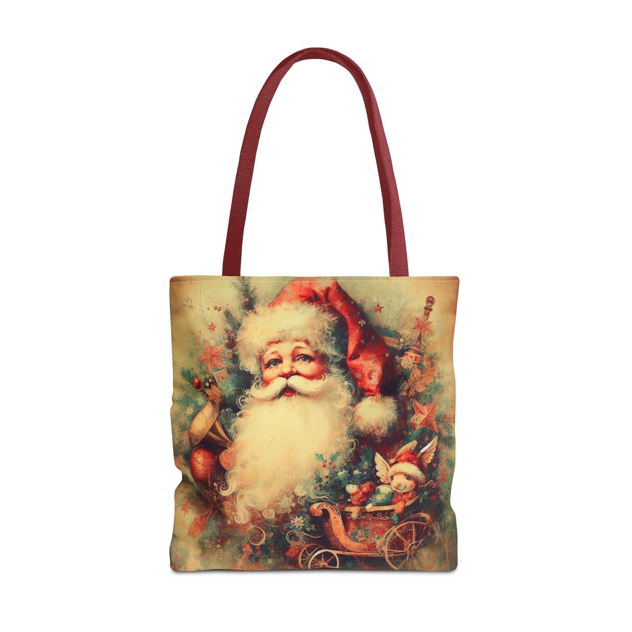 Vintage Look Santa Carryall Tote Bag