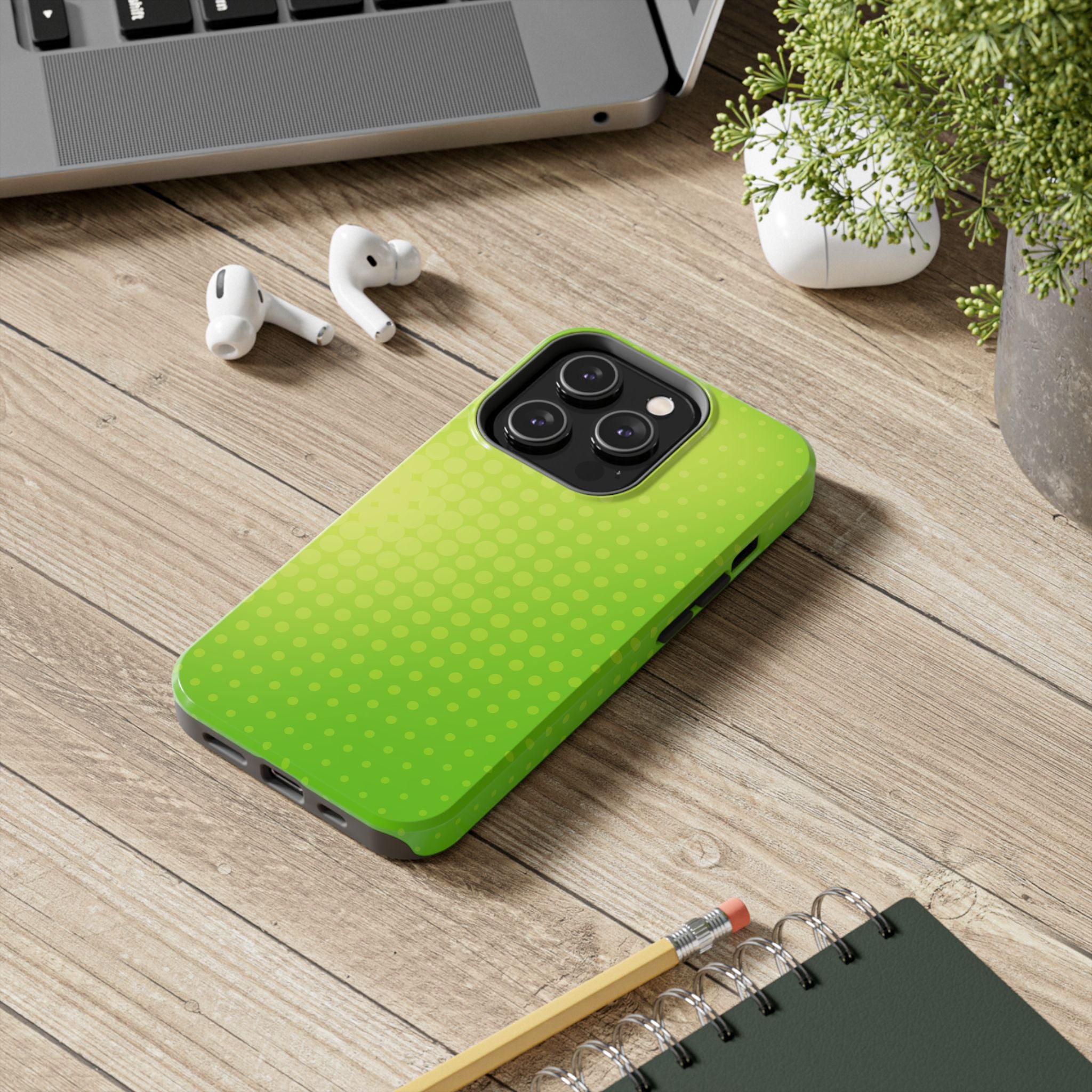 Vibrant Green Tough Phone Case - Stylish Protection for Your Device