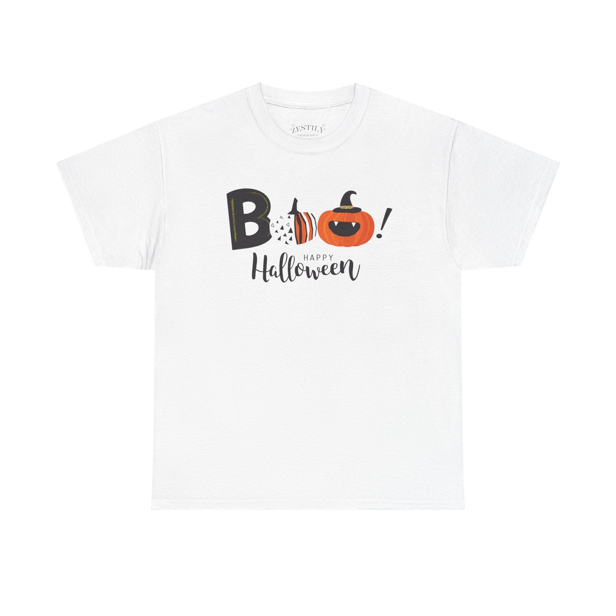 Halloween Tee, Boo Halloween Shirt, Spooky Cotton Tee, Fall Festive T-Shirt, Halloween Party Outfit, Trick or Treat Top