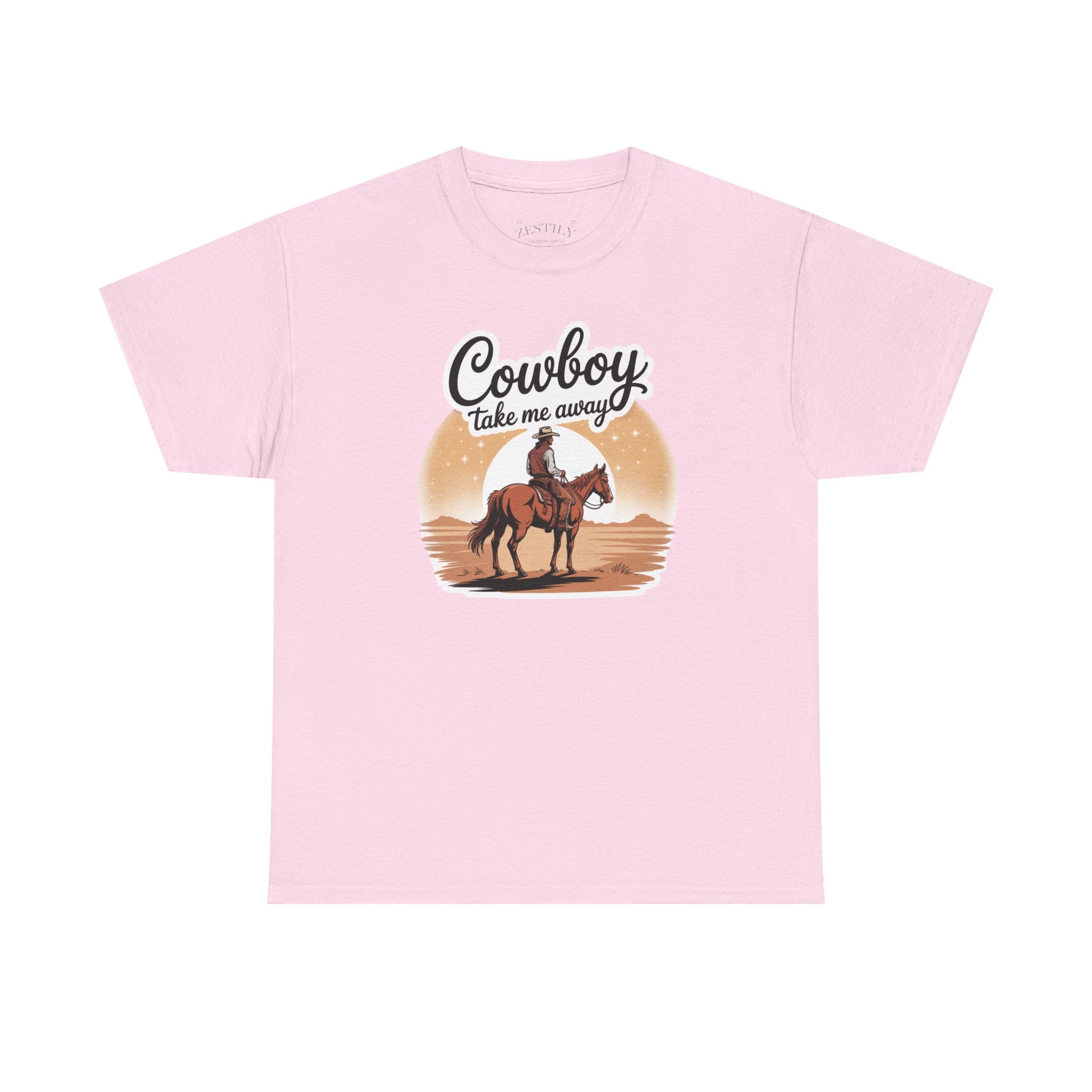Cowboy Take Me Away Tee, Western T-Shirt, Casual Wear, Gift for Cowboy Lovers, Rodeo Apparel, Cowgirl Fashion