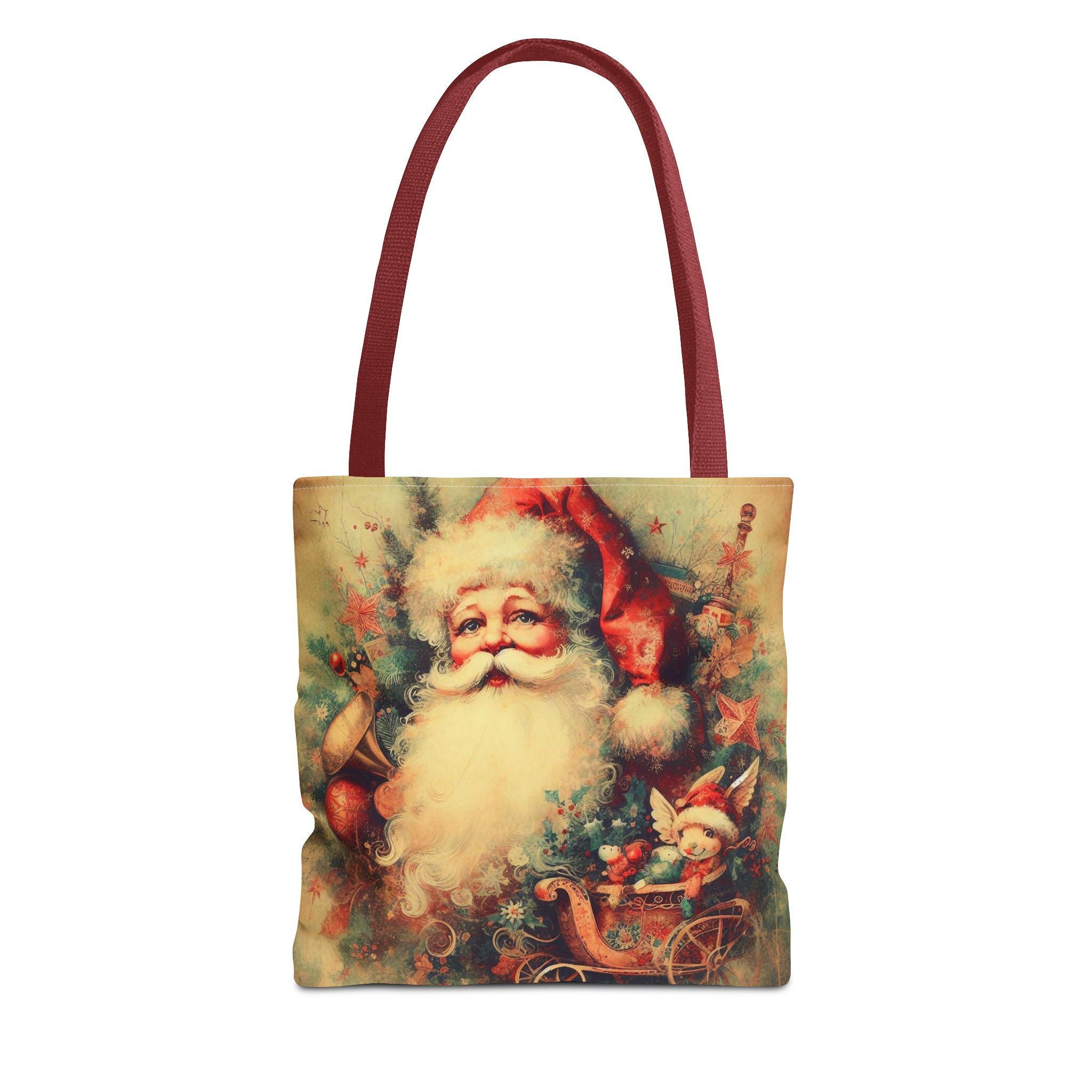 Vintage Look Santa Carryall Tote Bag