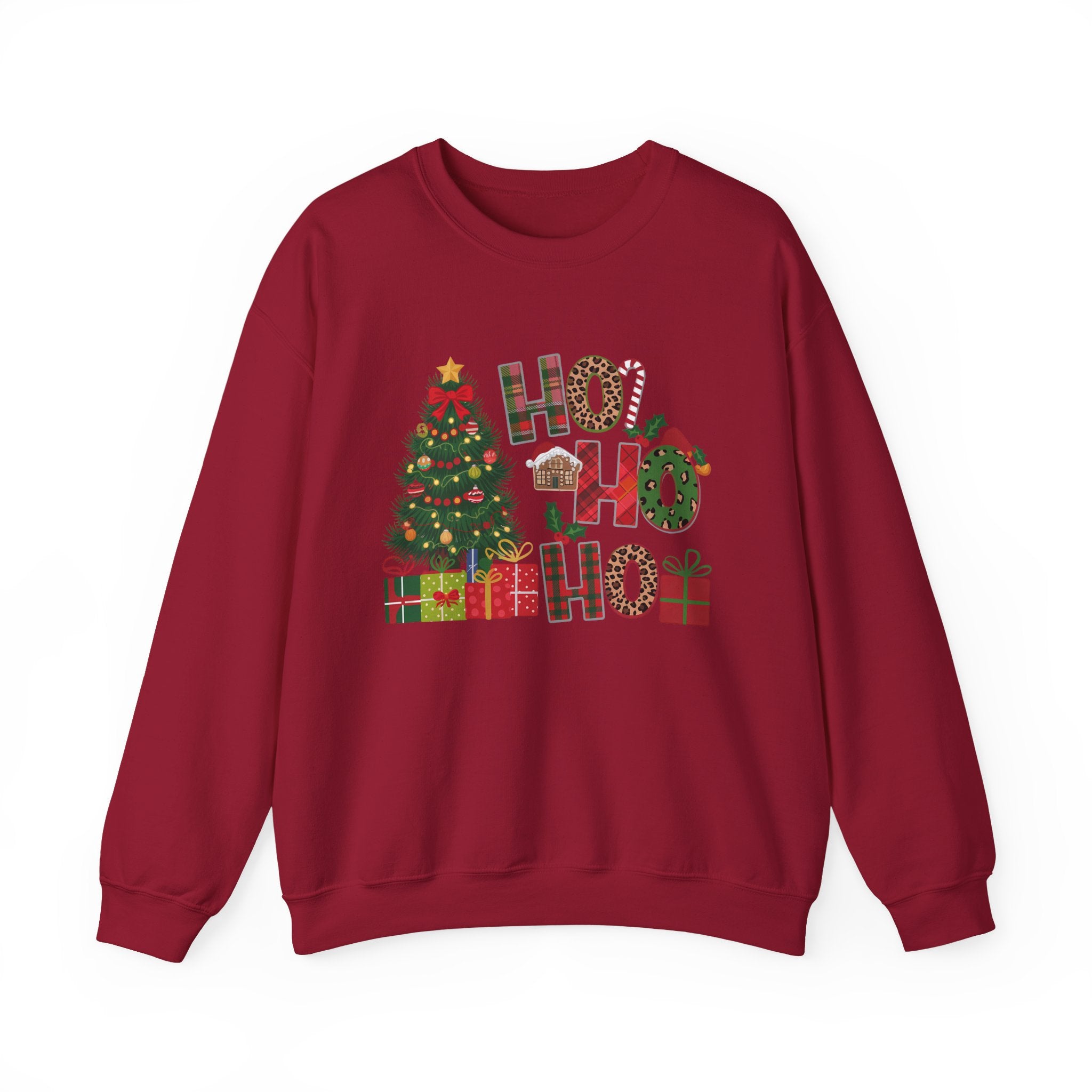 Festive Holiday Sweatshirt - Perfect Christmas Gift, Cozy Crewneck, Seasonal Style, Ho Ho Ho Design, Winter Wear