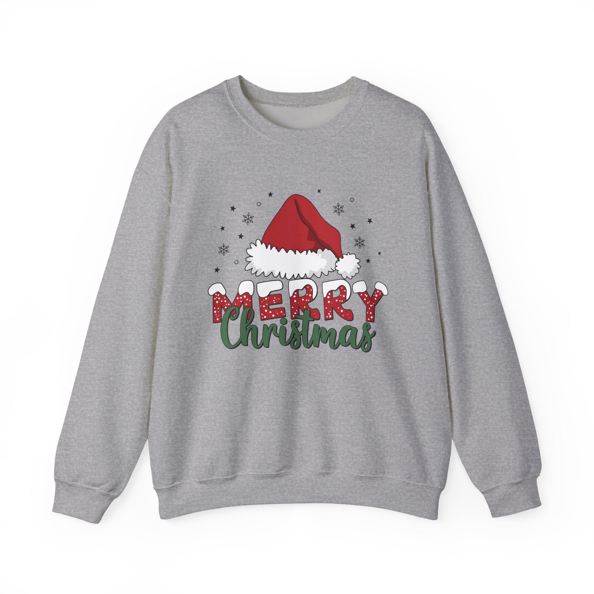 Festive Merry Christmas Crewneck Sweatshirt, Holiday Gift, Sweater, Christmas Apparel, Winter Fashion, Cozy Sweatshirt