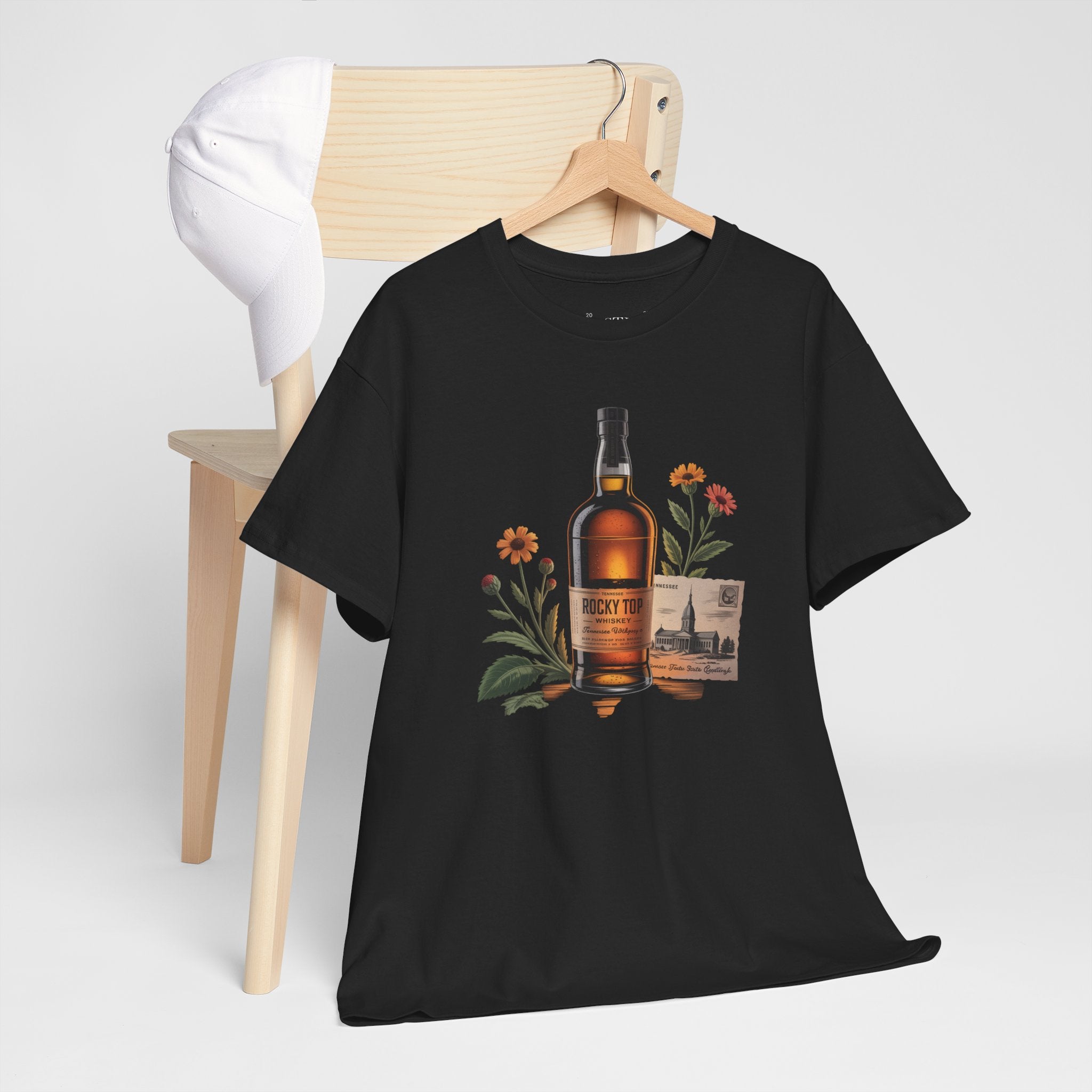 Whiskey Lover's Heavy Cotton Tee - Vintage Spirits Design, Gift for Her, Distillery Shirt, Casual Wear, Unique Gift