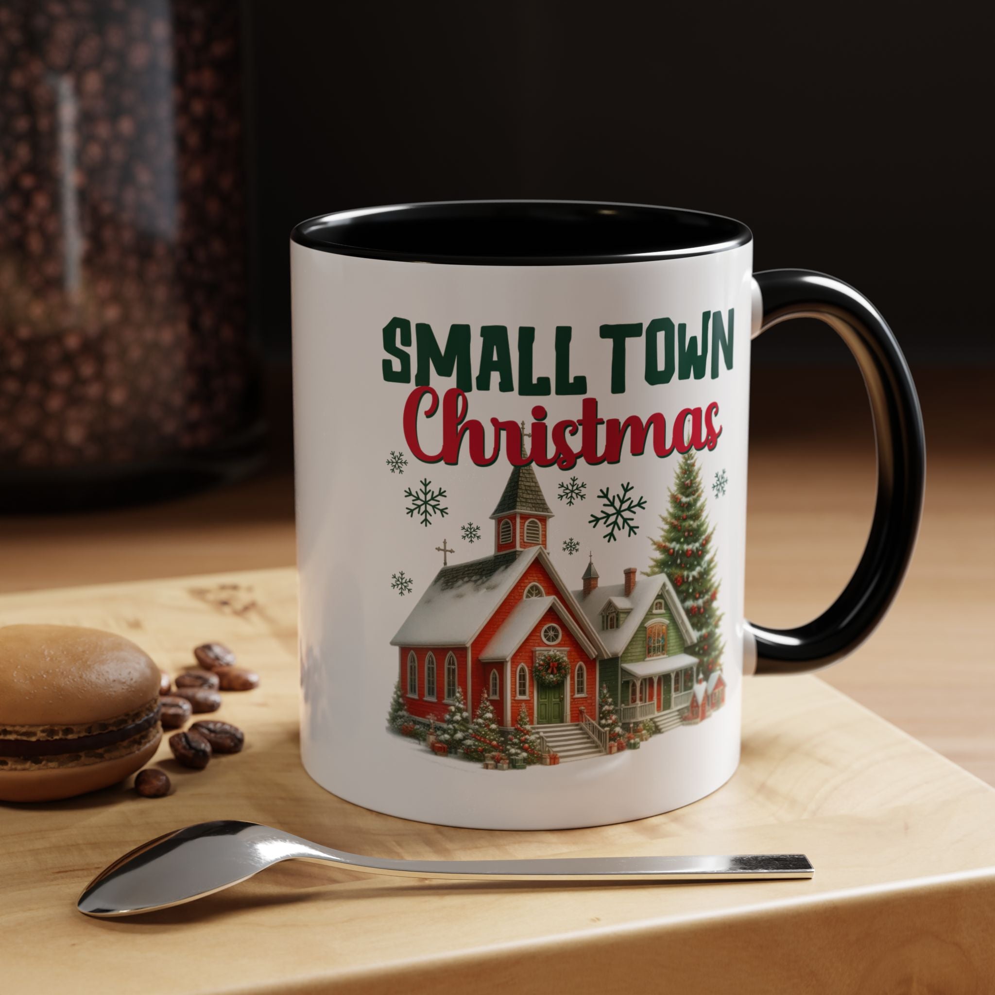 Small Town Christmas Mug - Festive Coffee Cup for Holiday Cheer, Winter Beverage, Christmas Gift, Seasonal Decor, Hot Cocoa Mug