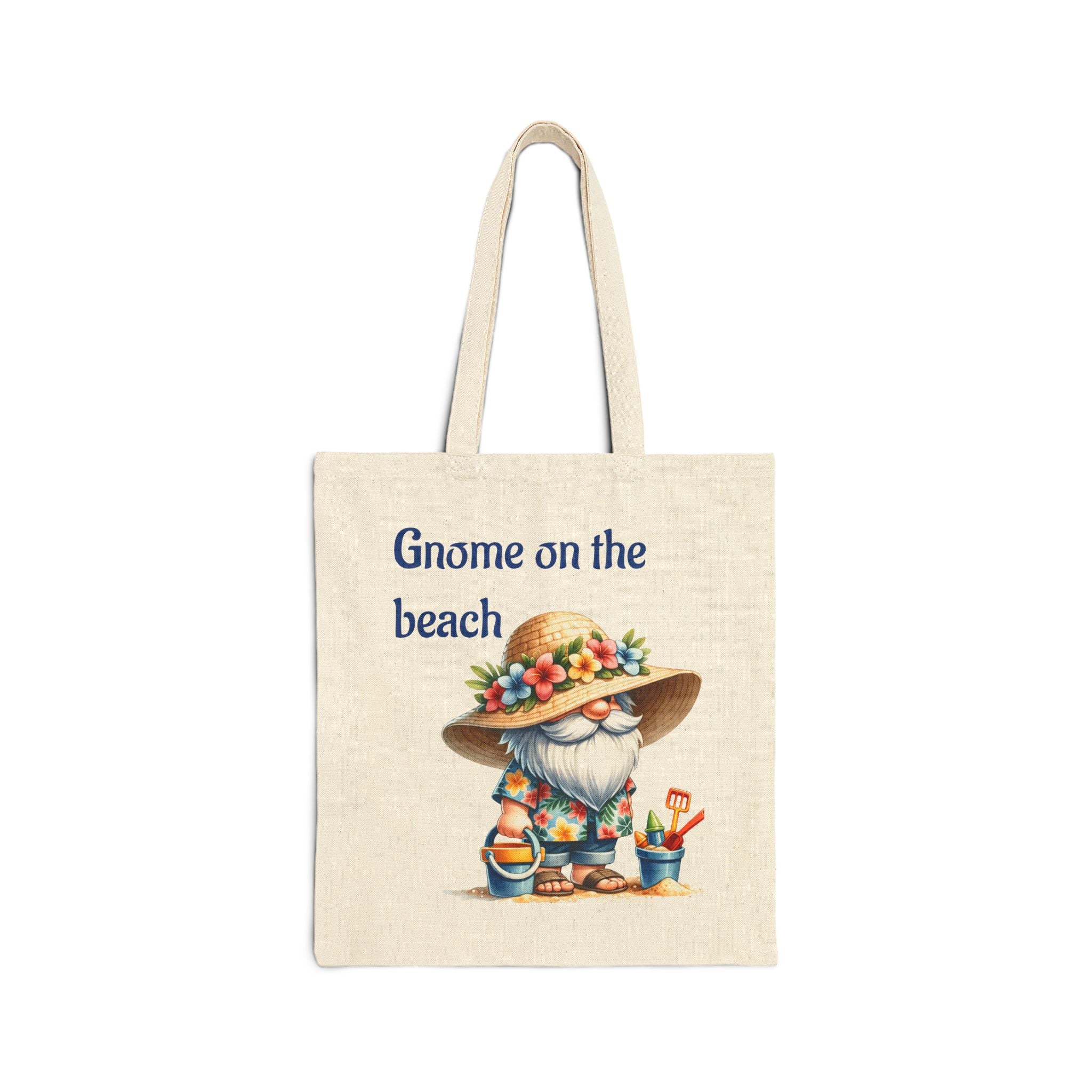Gnome Beach Tote Bag, Summer Beach Accessories, Cute Beach Bag, Gardening Gift, Vacation Tote, Eco-Friendly Shopping Bag