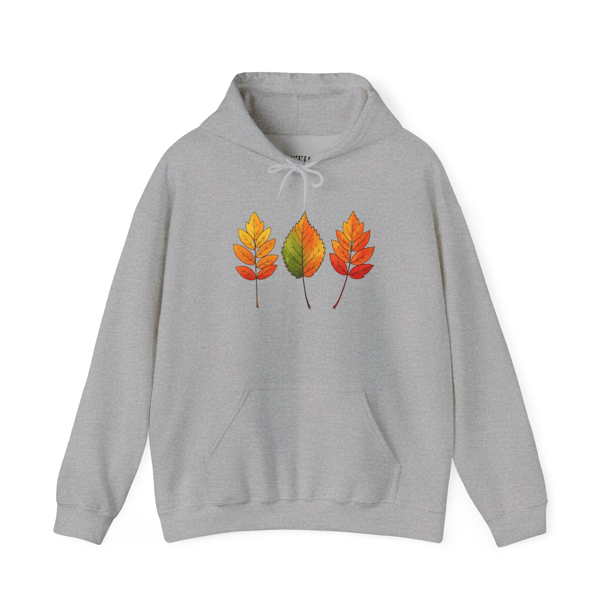 Autumn Leaves Hoodie, Cozy Fall Sweatshirt, Hooded Sweatshirt, Nature Inspired Apparel, Seasonal Wardrobe Essential