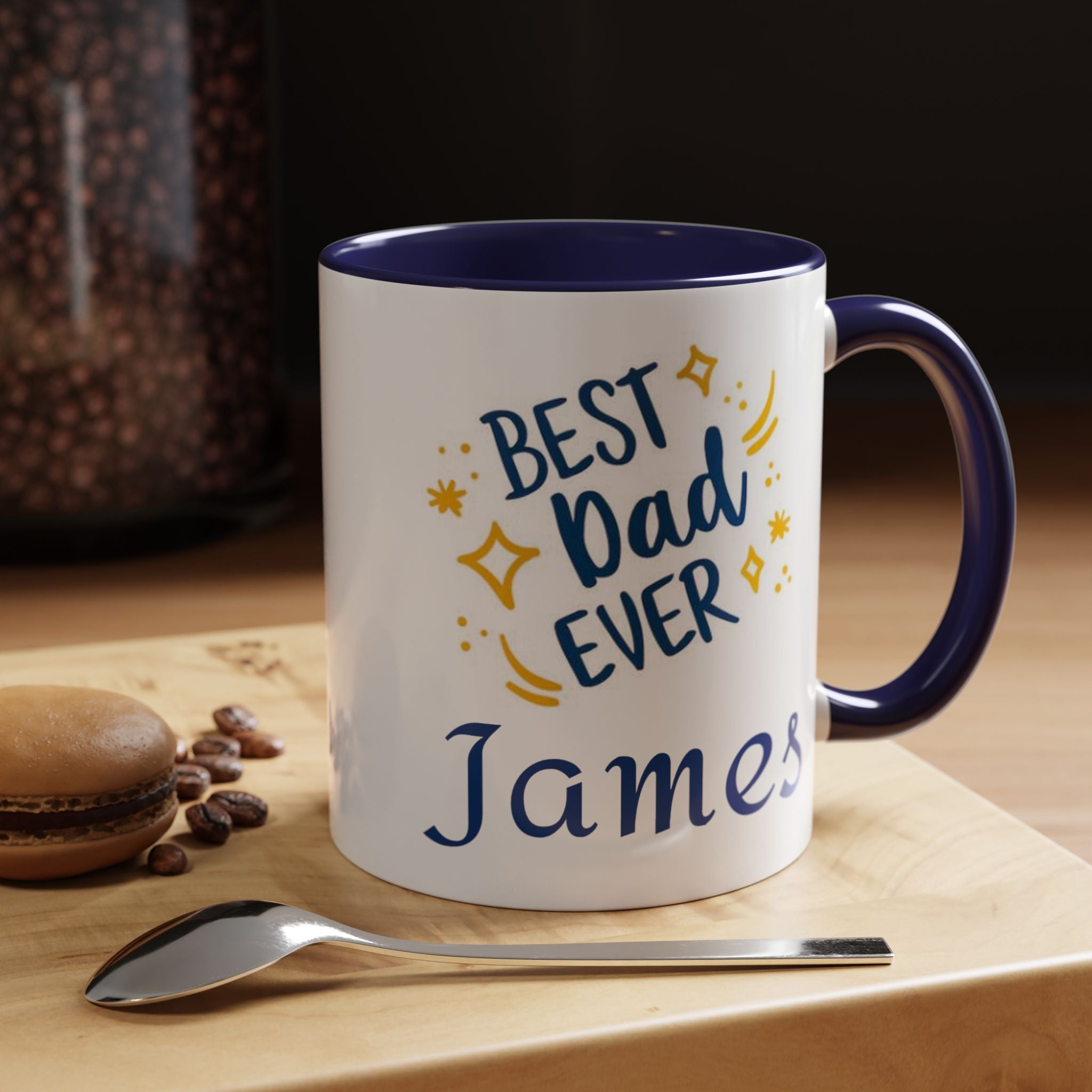 Personalized Best Dad Ever Coffee Mug, Gift for Dad, Father’s Day Mug, Christmas Gift Custom Name Mug, Coffee Lover Gift