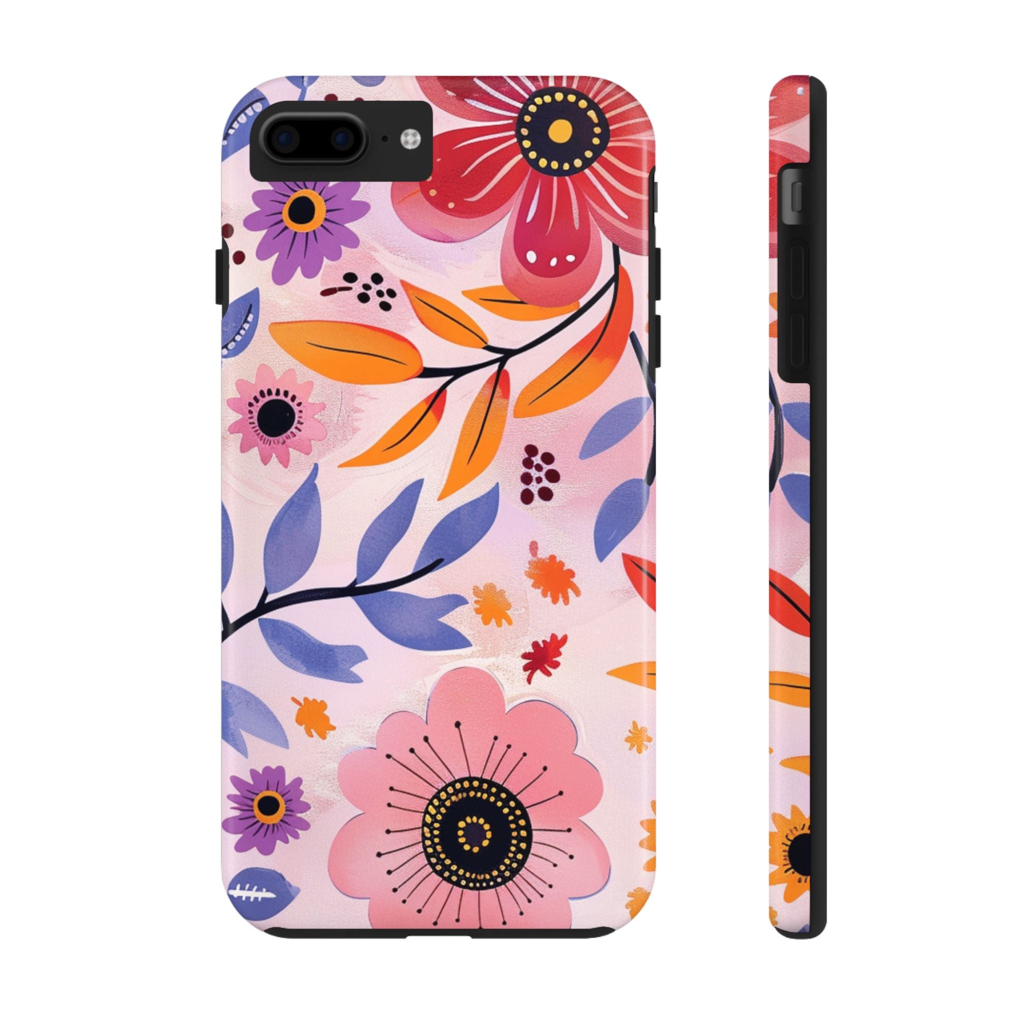 Botanical Vibrant Floral Impact Resistant Tough iPhone Samsung Case Stylish & Durable Protection