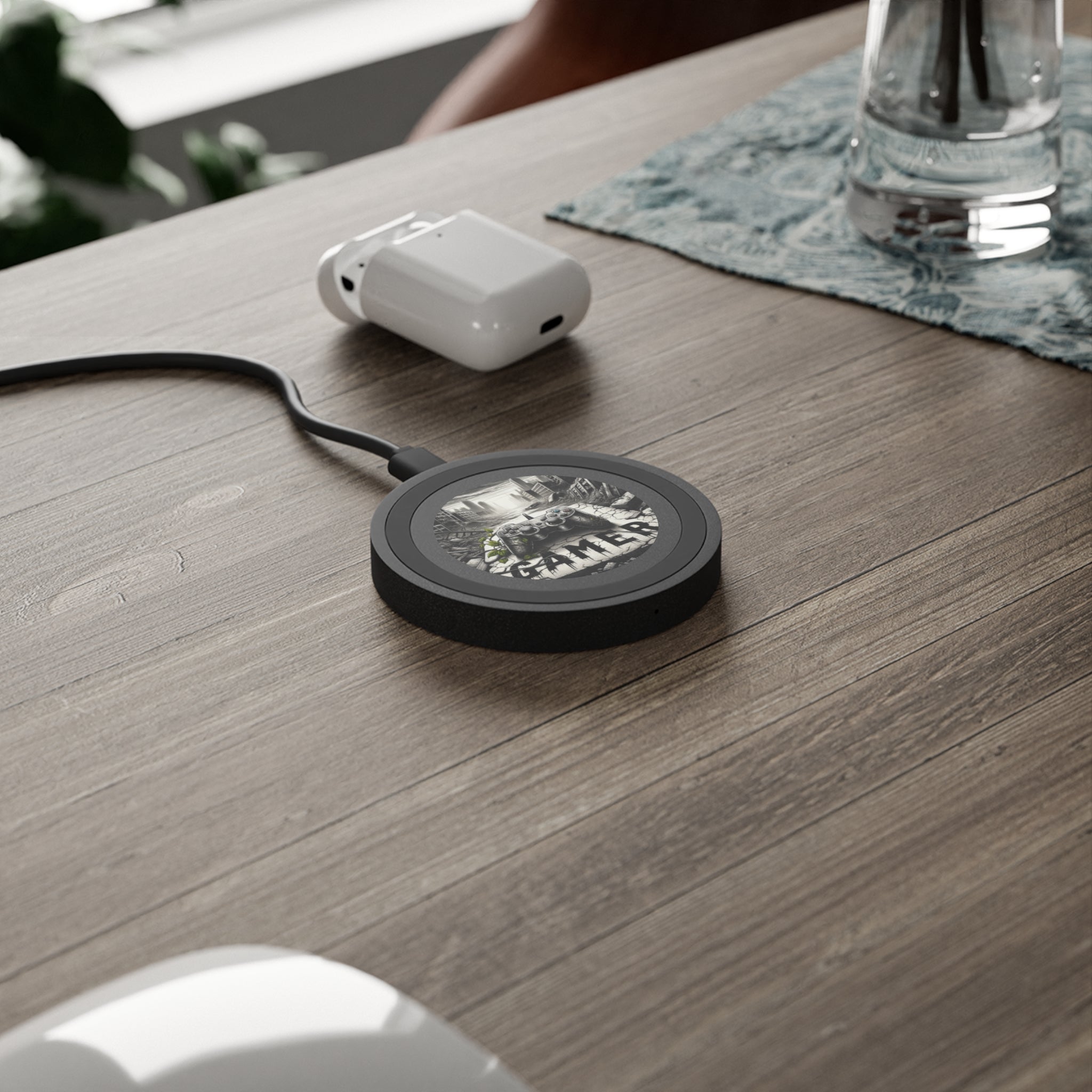 Gamer Wireless Charging Pad Quake Design for Gaming Enthusiasts