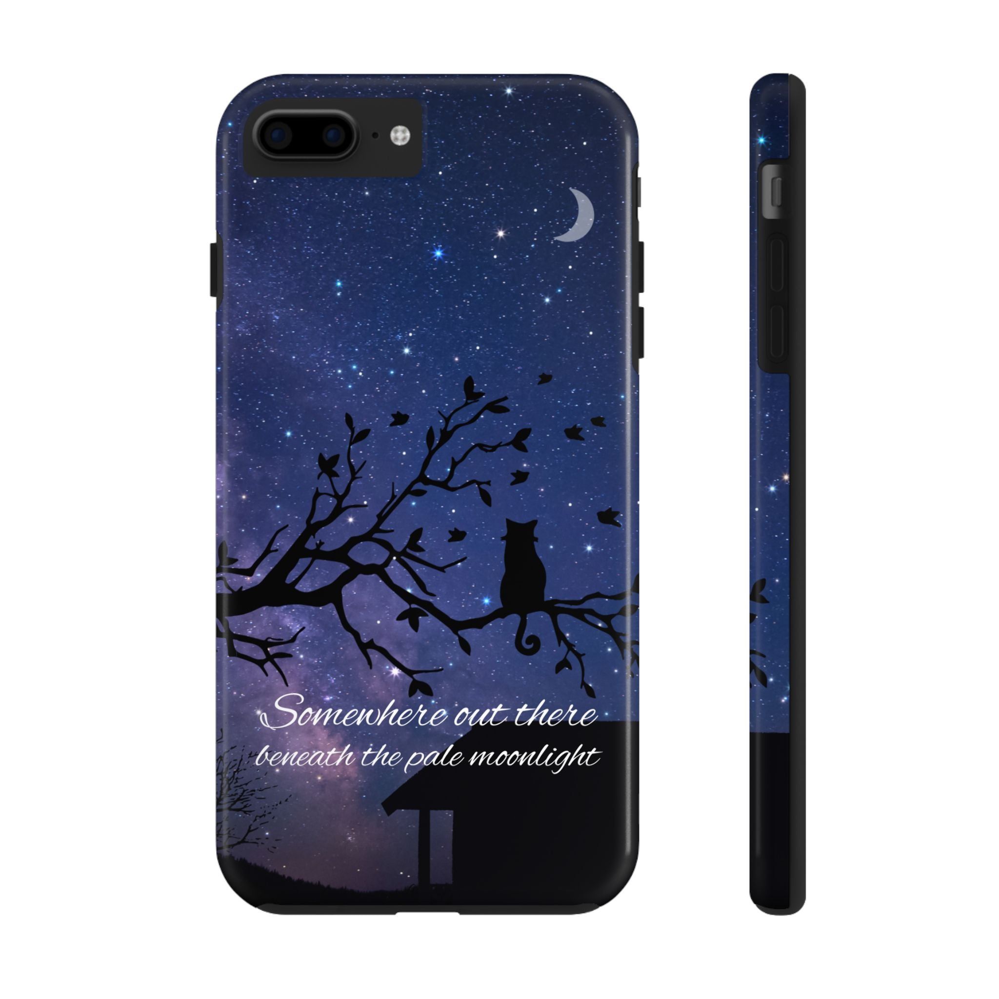 Midnight Cat Phone Case, Tough Phone Case for Cat Lovers, Starry Night Phone Protection, Gift for Animal Lovers, Celestial Phone Cover