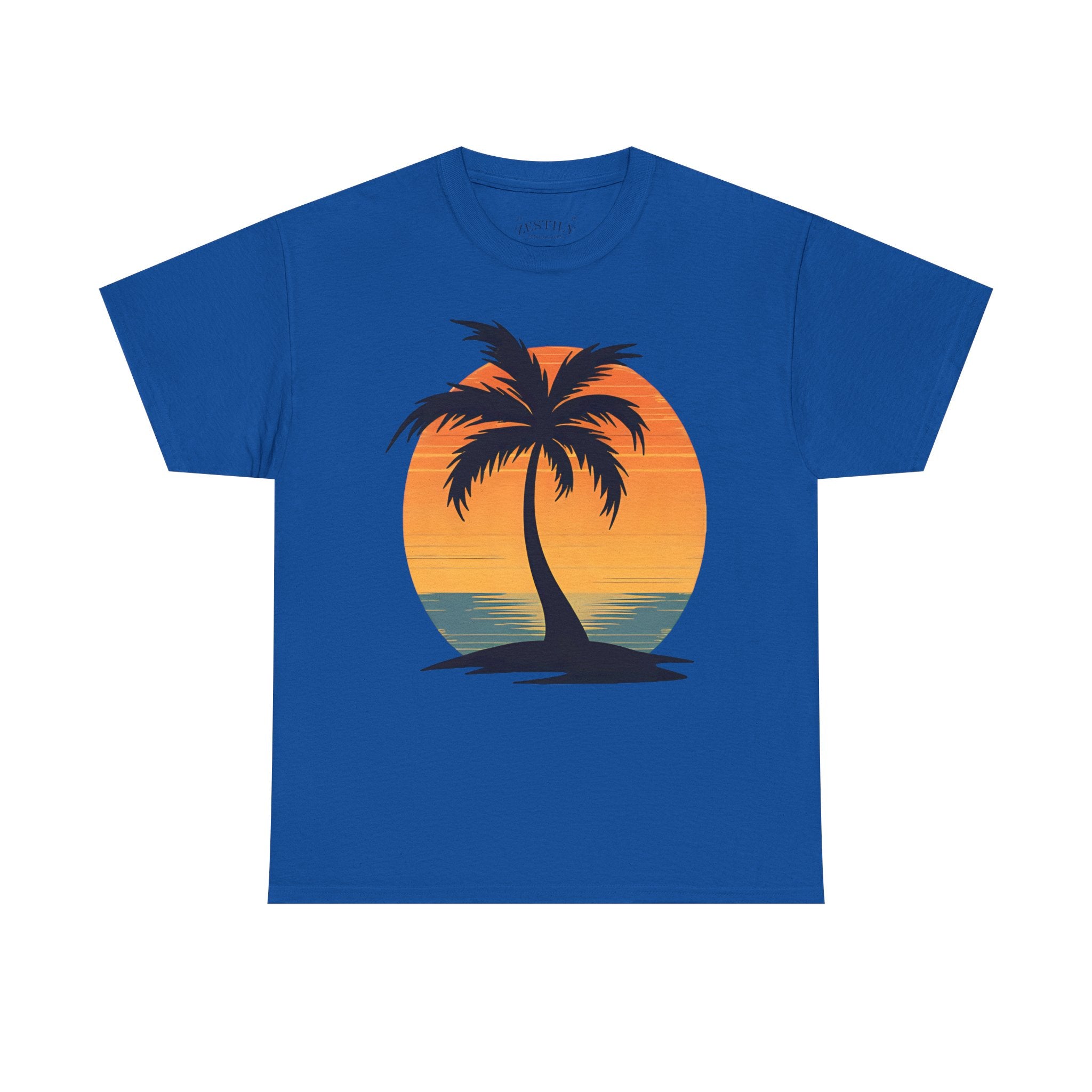 T-Shirt with Vintage Palm Tree Design - Summer Vibes, Relaxing Beach Life, Casual Wear, Gift for Nature Lovers
