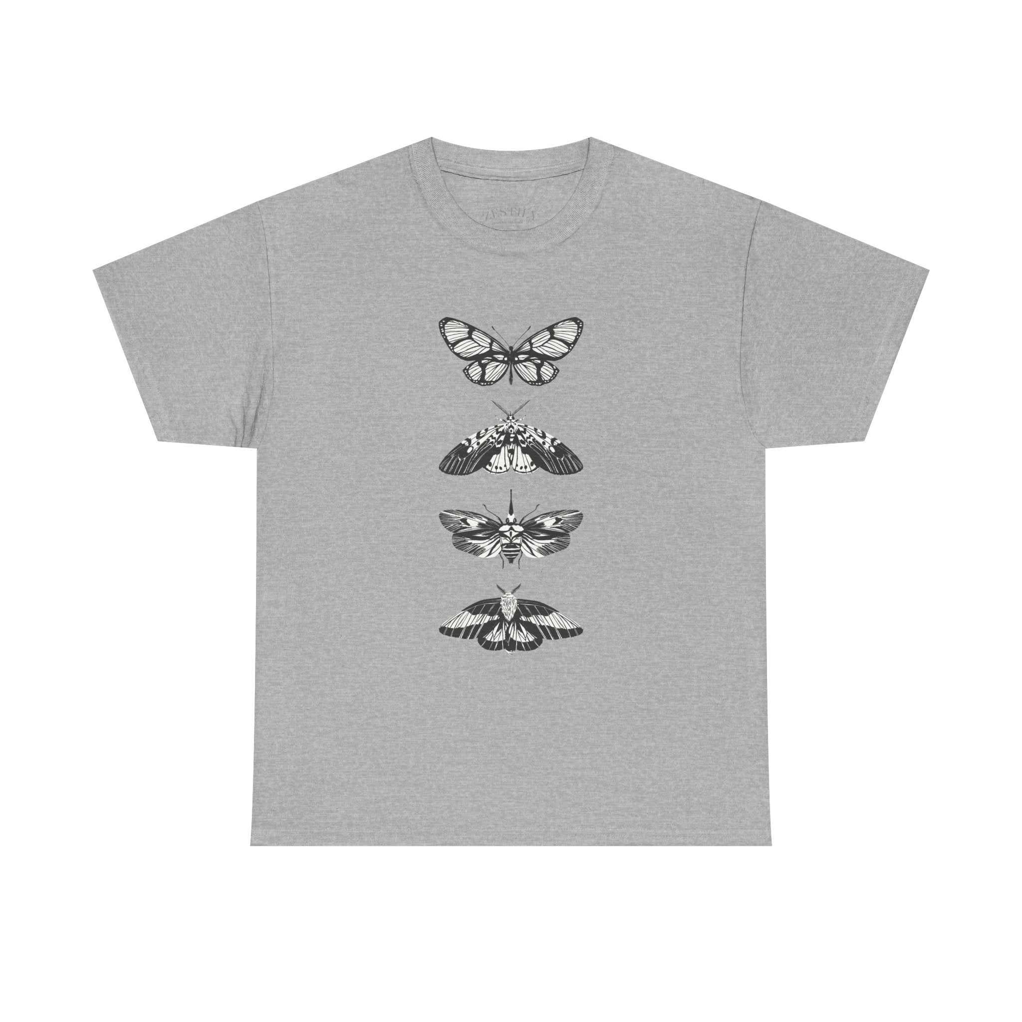 Botanical Moth Print Tee, Graphic T-Shirt, Nature Lover Gift, Cotton Tee, Vintage Style T-Shirt, Summer Casual Wear