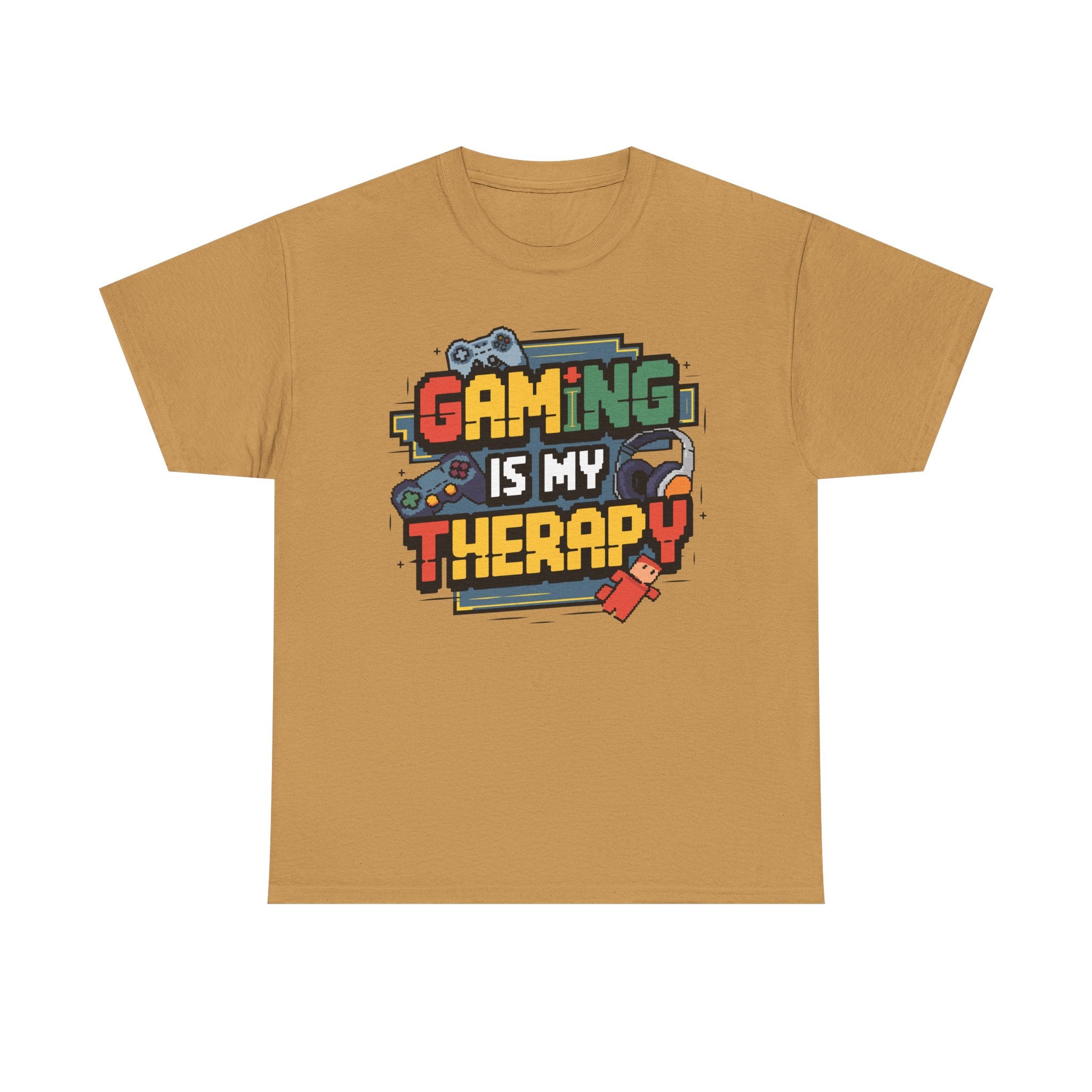 Gaming Is My Therapy Heavy Cotton Tee Perfect Gift for Gamers T-Shirt