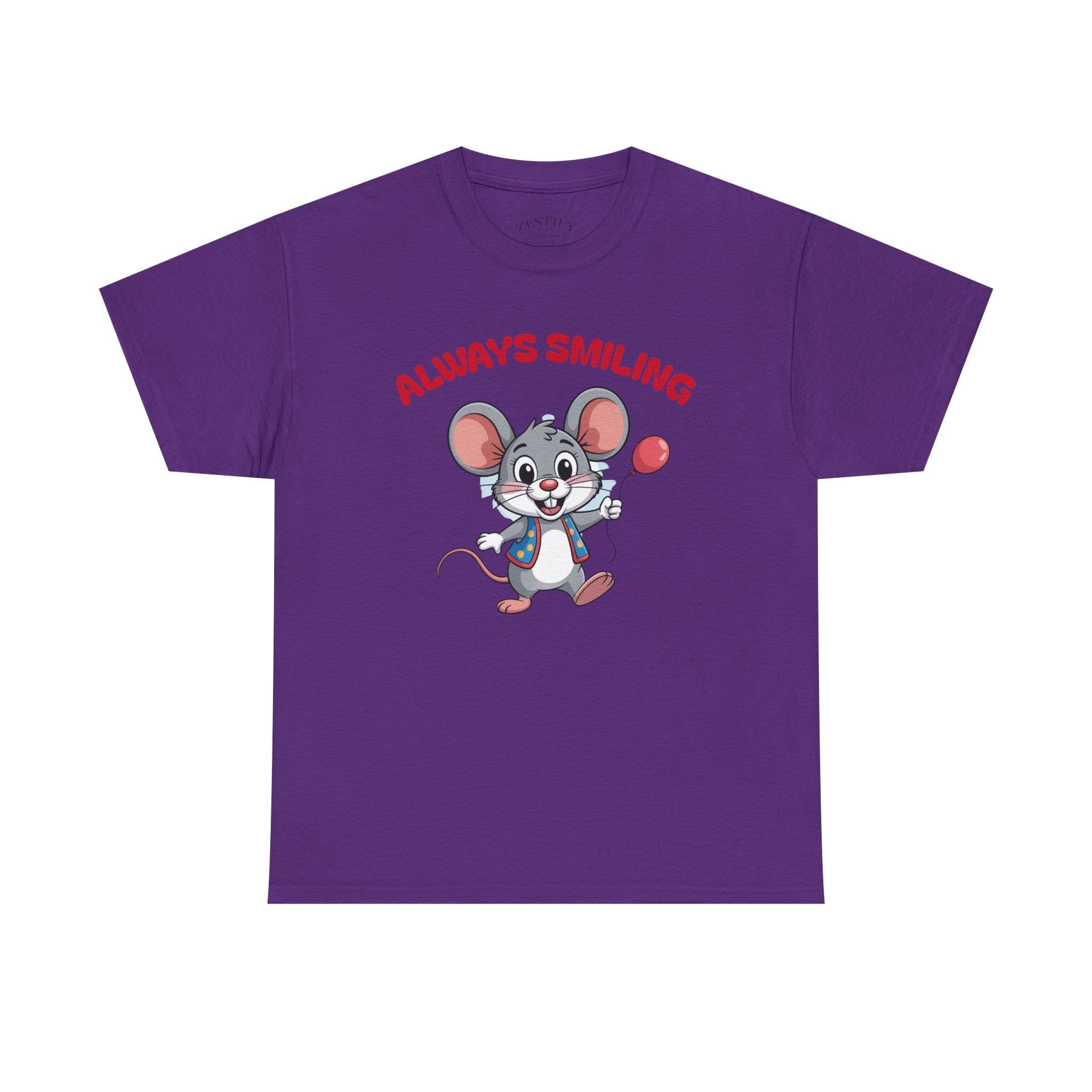 Always Smiling Mouse Tee, Fun Graphic Shirt, Cotton T-Shirt, Cute Gift for Adults, Perfect for Birthdays, Parties
