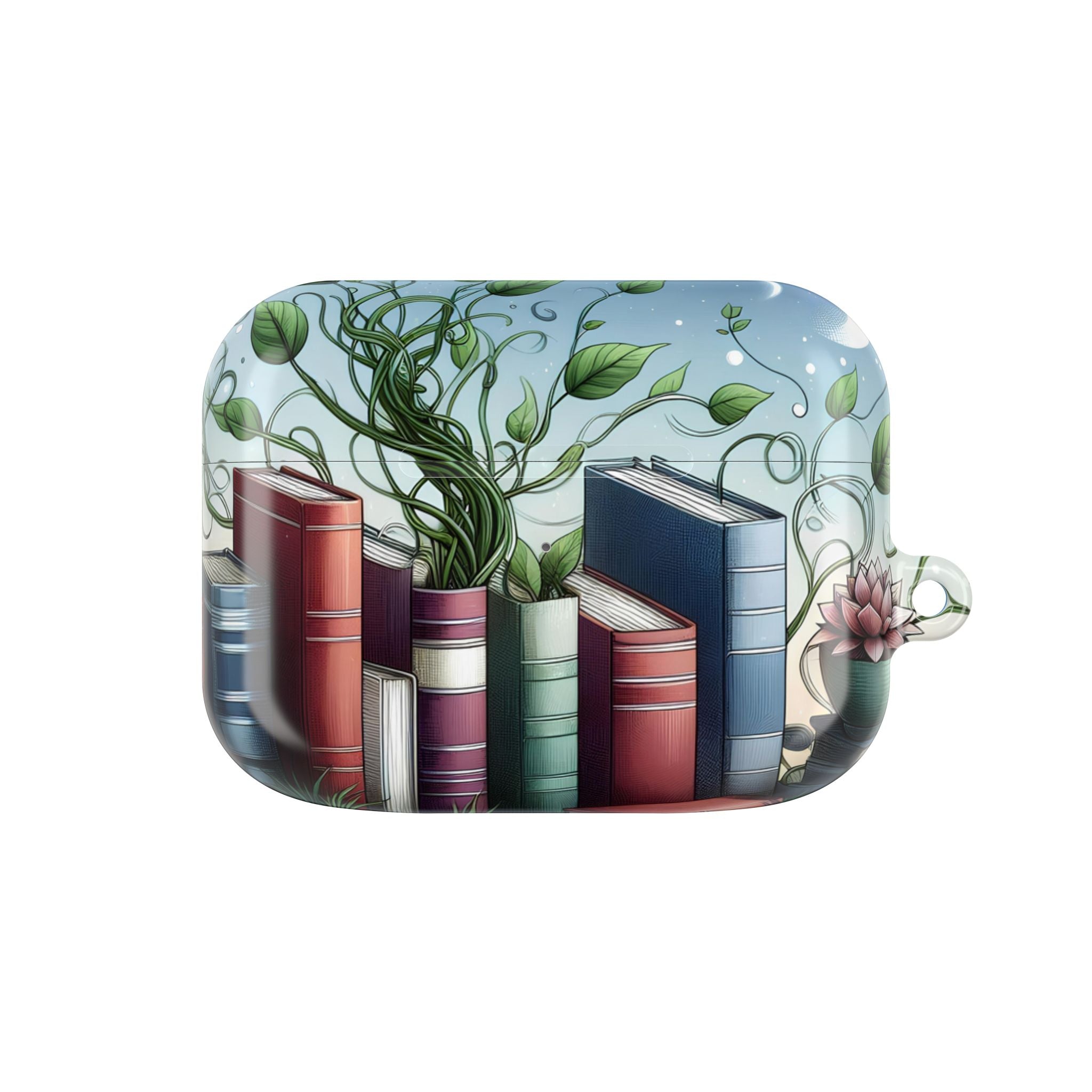 Whimsical Book Lover AirPod Case, Perfect Gift for Readers, Unique AirPods Cover, Cute Earbud Holder, Ideal for Birthdays, Holidays