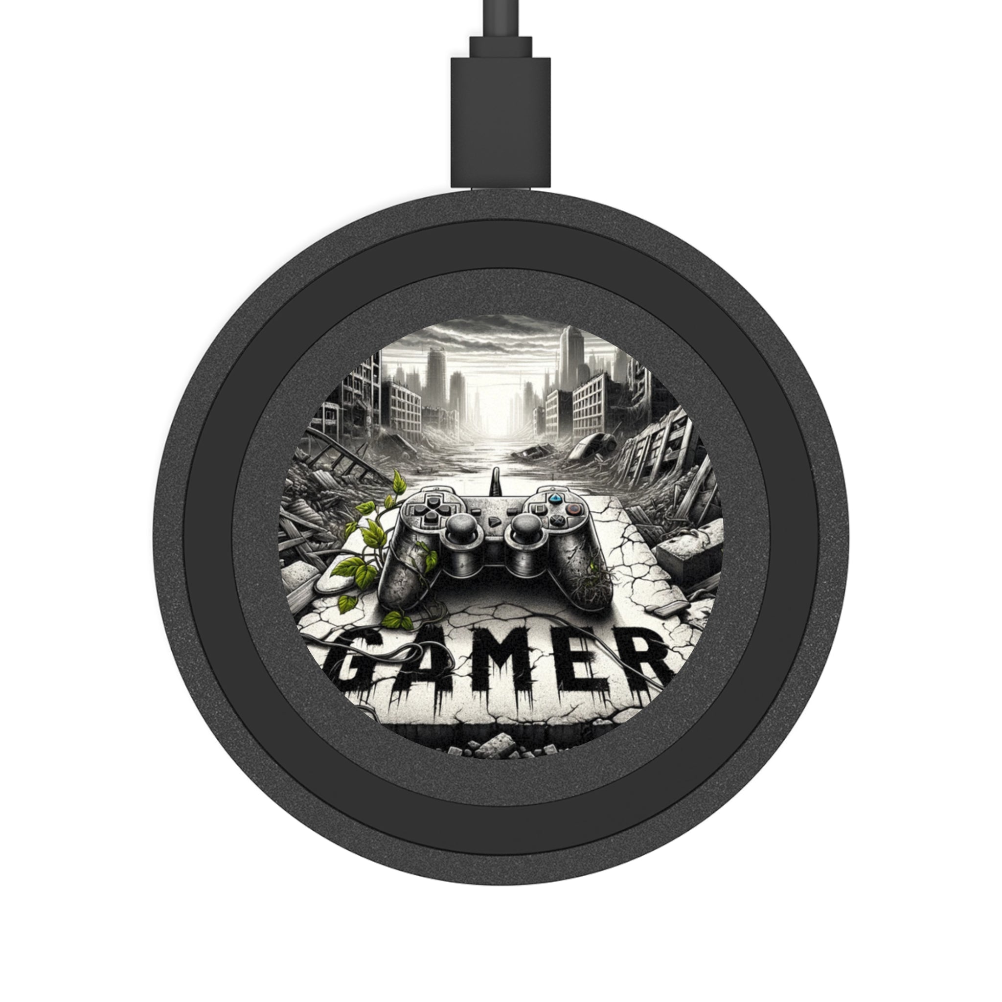 Gamer Wireless Charging Pad Quake Design for Gaming Enthusiasts