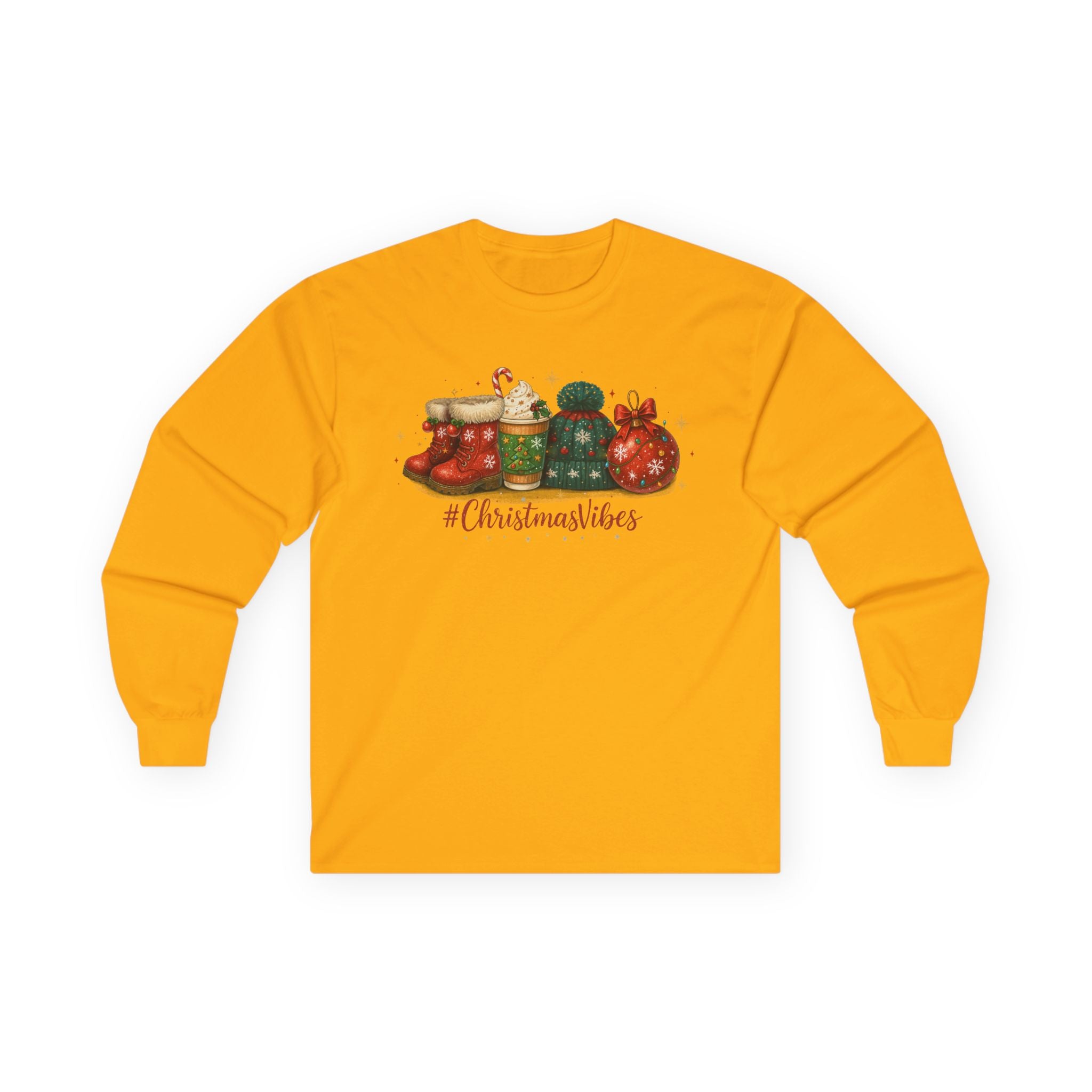 Christmas Long Sleeve Tee | #ChristmasVibes, Holiday Gift, Cotton Shirt, Festive Fashion, Cozy Wear