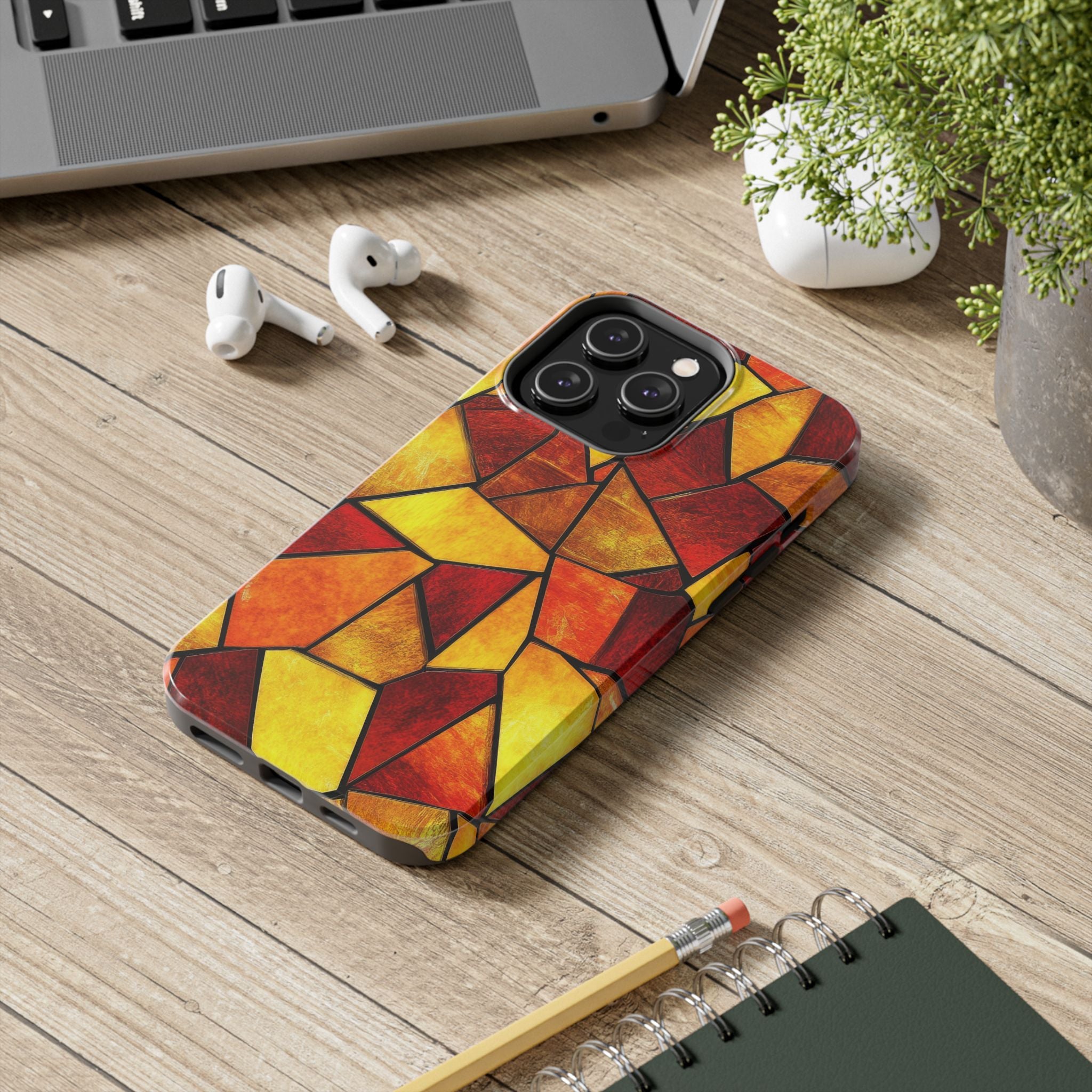Vibrant Mosaic Tough Impact Resistant Phone Case Shockproof & Stylish Protection iPhone Samsung Cover