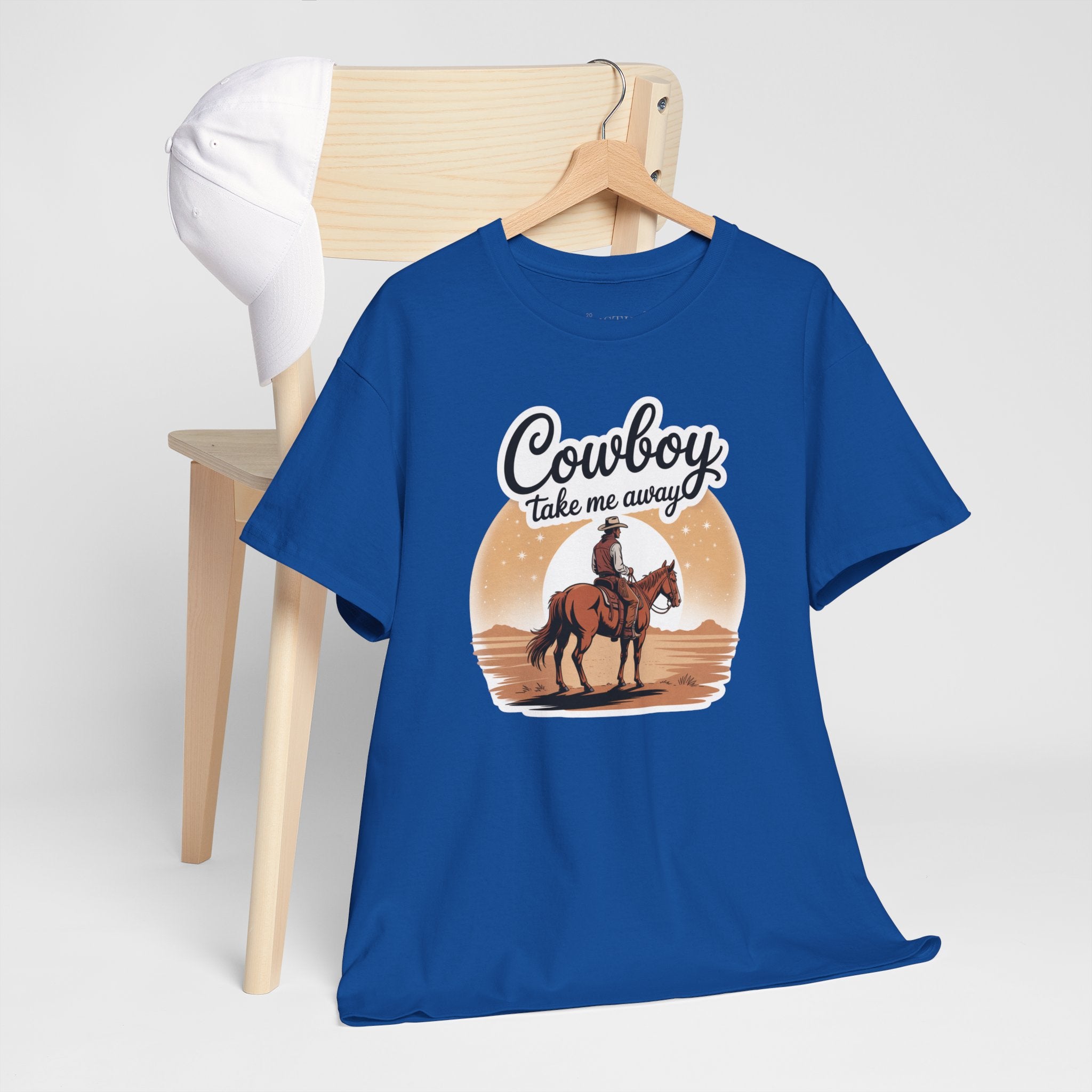 Cowboy Take Me Away Tee, Western T-Shirt, Casual Wear, Gift for Cowboy Lovers, Rodeo Apparel, Cowgirl Fashion