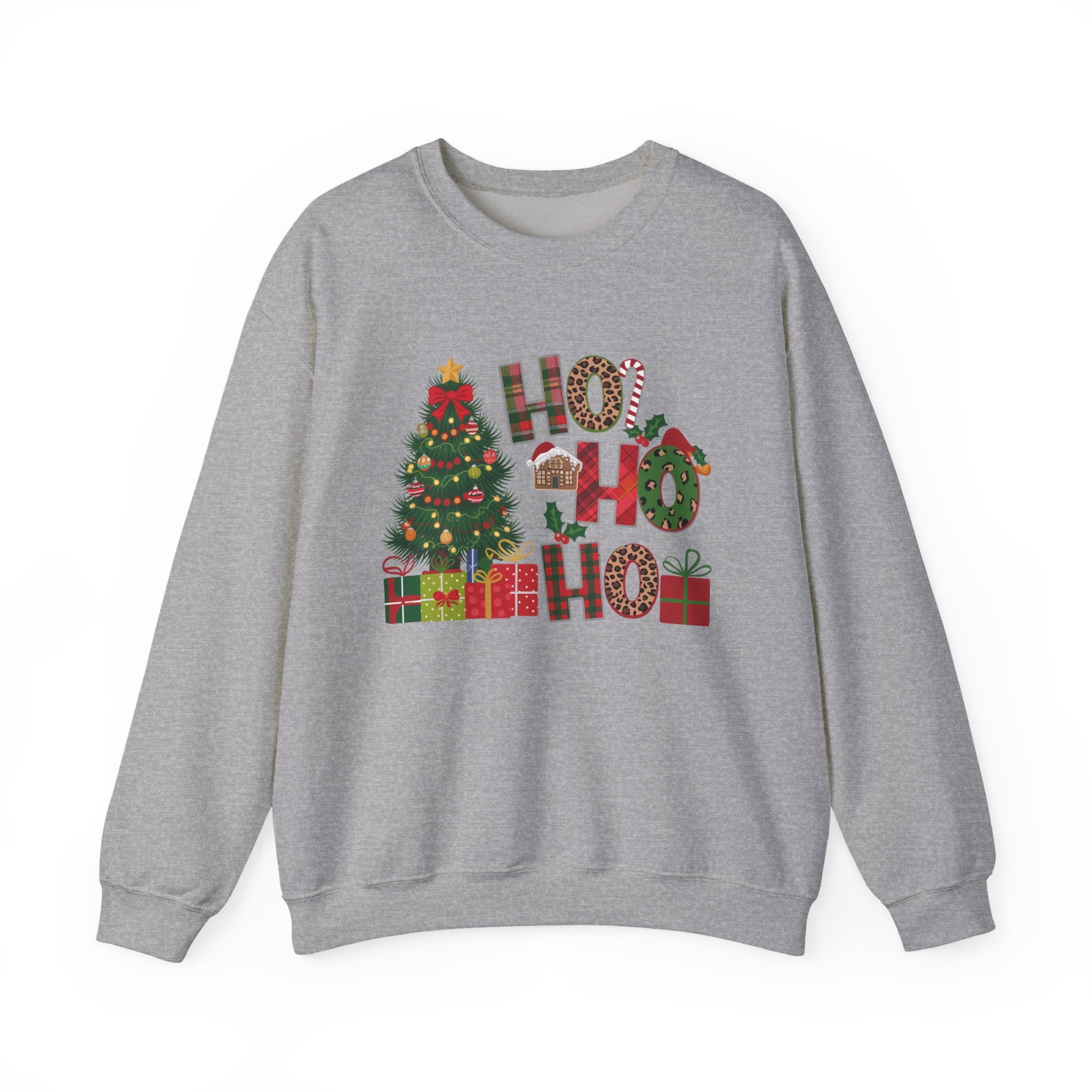 Festive Holiday Sweatshirt - Perfect Christmas Gift, Cozy Crewneck, Seasonal Style, Ho Ho Ho Design, Winter Wear