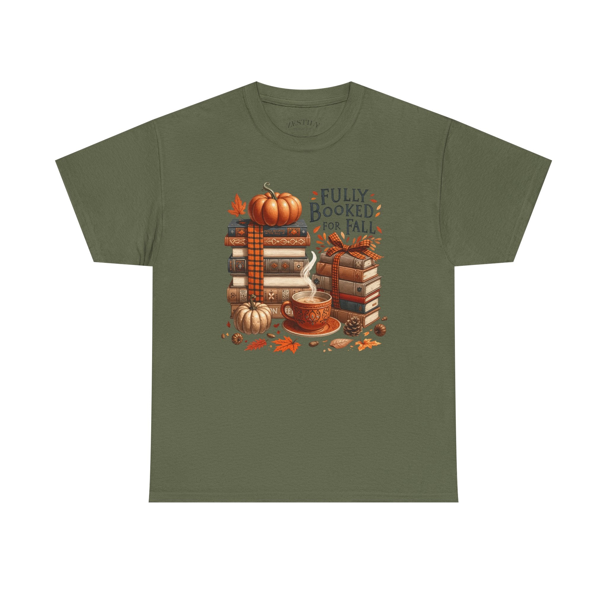 Cozy Autumn Book Lover Tee, Fully Booked for Fall Shirt, Fall Fashion, Gift for Bookworms, Thanksgiving Apparel, Reading T-Shirt