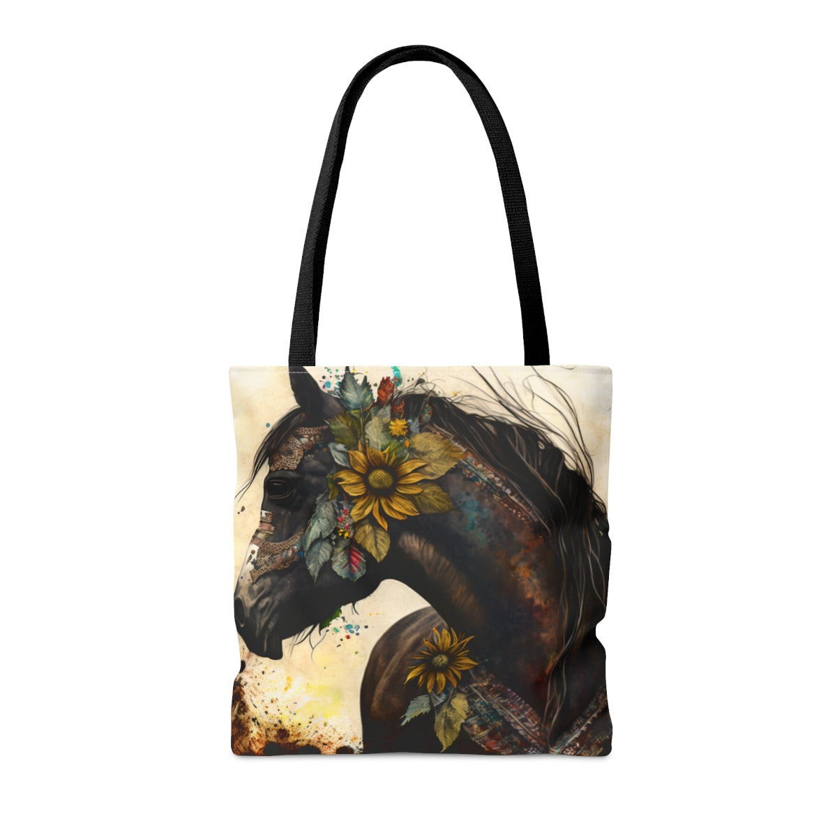 Beautiful Horse With Flowers Carryall Tote Bag
