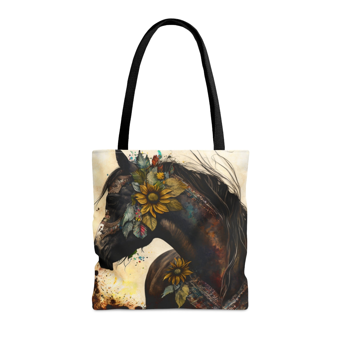Beautiful Horse With Flowers Carryall Tote Bag