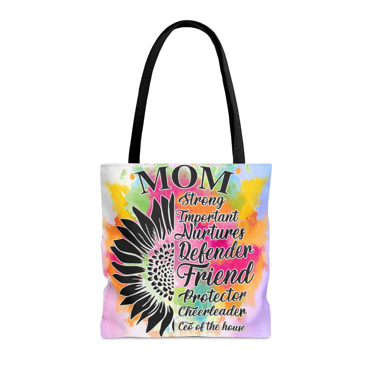 Mom Strong Important Nurtures Defender Friend Protector Cheerleader CEO Carryall Tote Bag