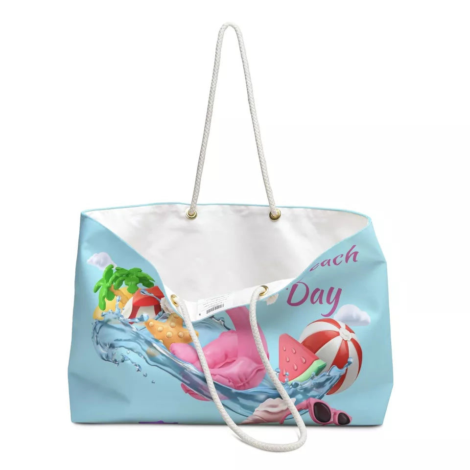 Beach Day Flamingo XLarge Tote Carry All Bag