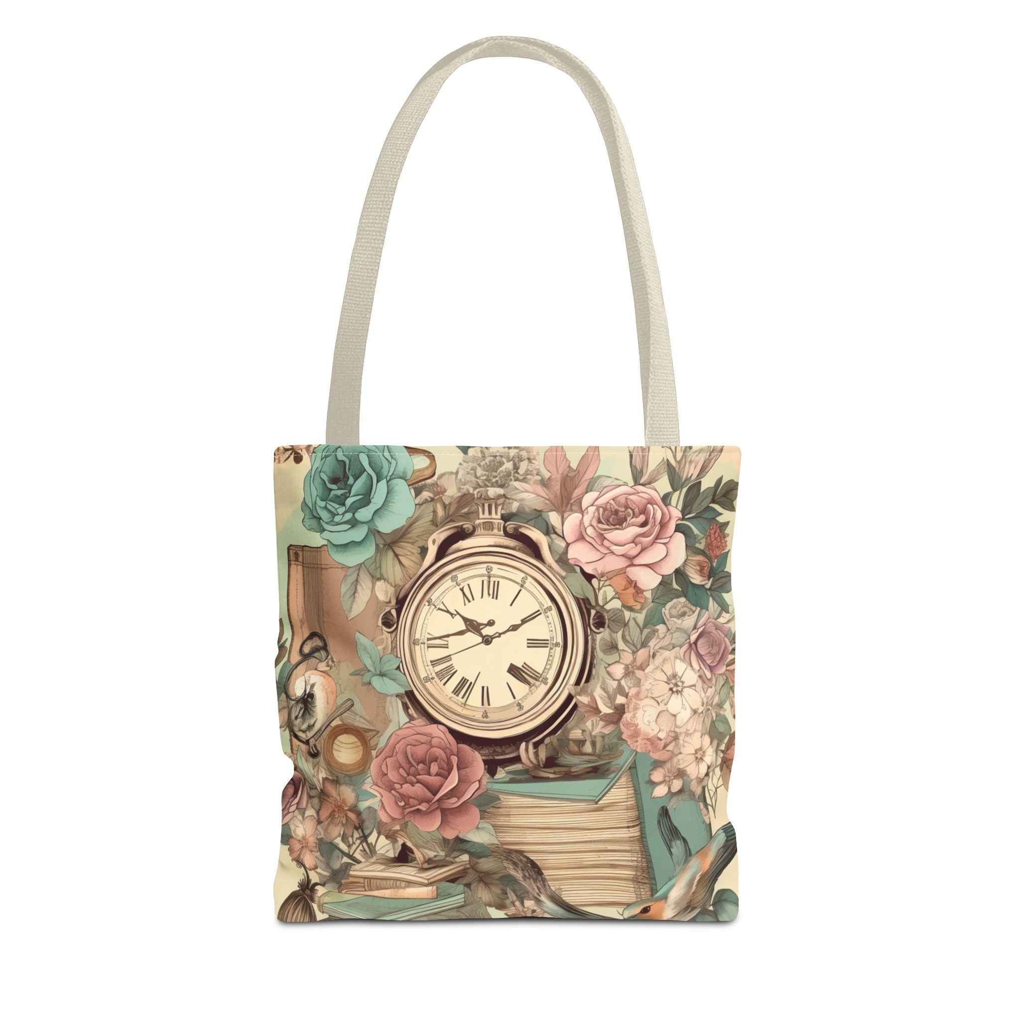 Vintage Look Floral Carryall Tote Bag