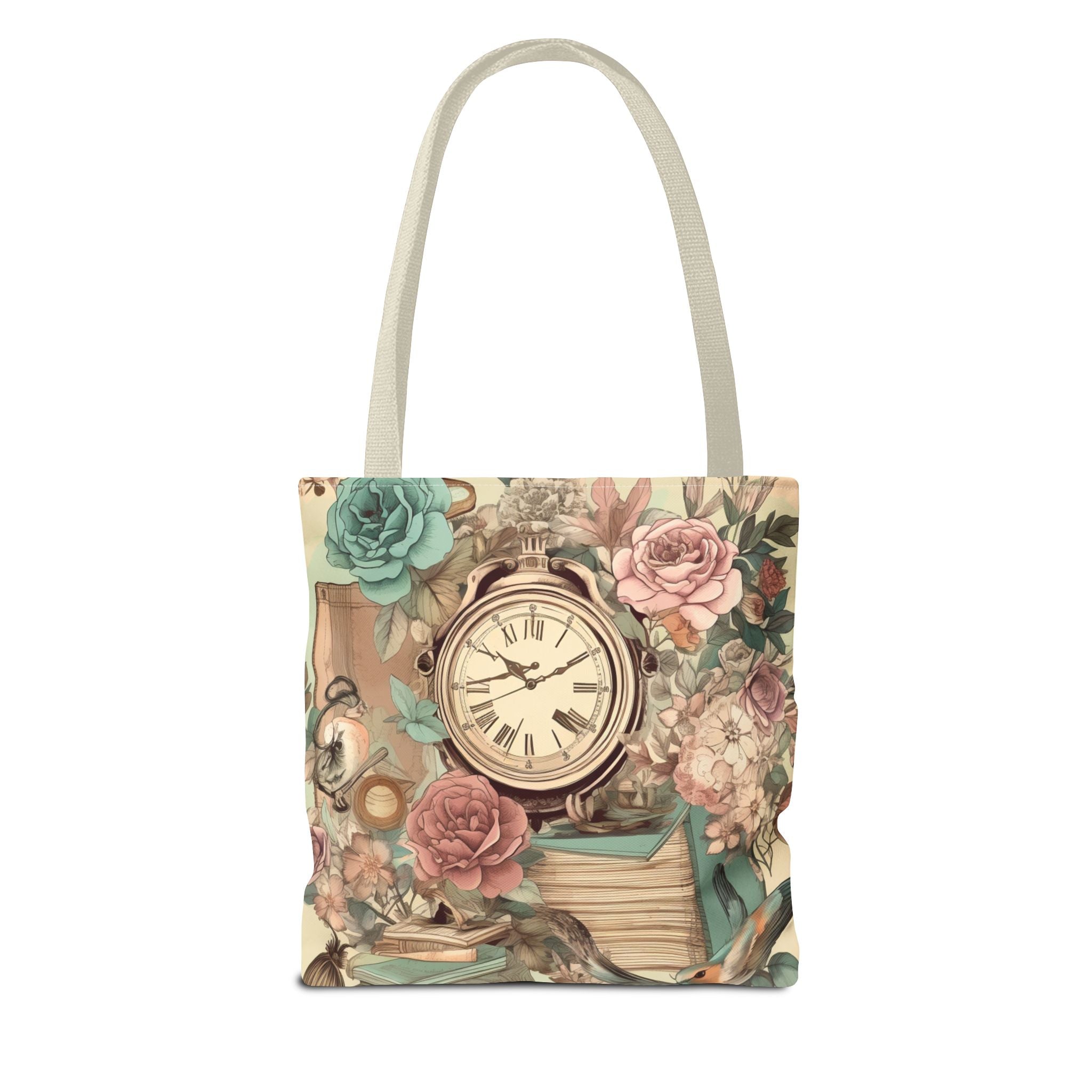 Vintage Look Floral Carryall Tote Bag