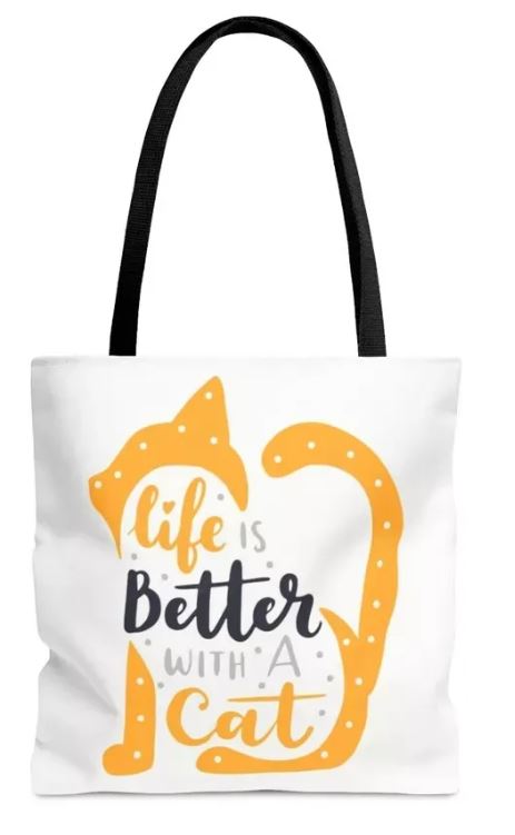 Life is Better with a Cat Tote Bag - Purrrfect for Carrying All Your Essentials