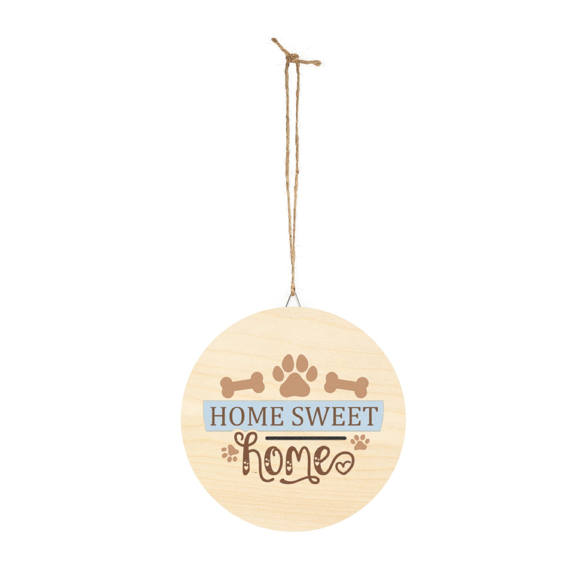 Home Sweet Home Dog Prints Wood Sign