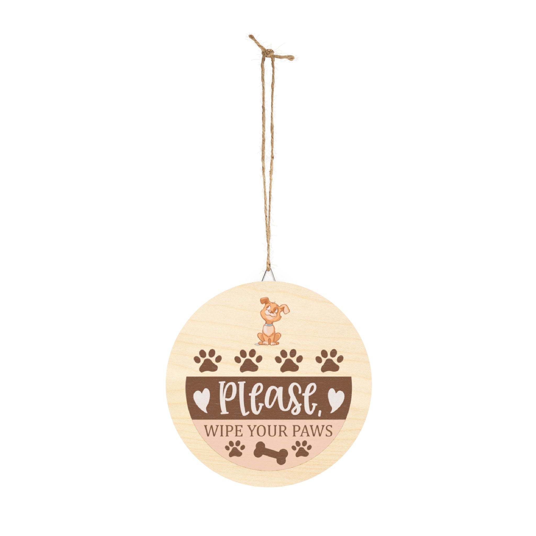 Please Wipe Your Paws Dog Graphic Wood Sign